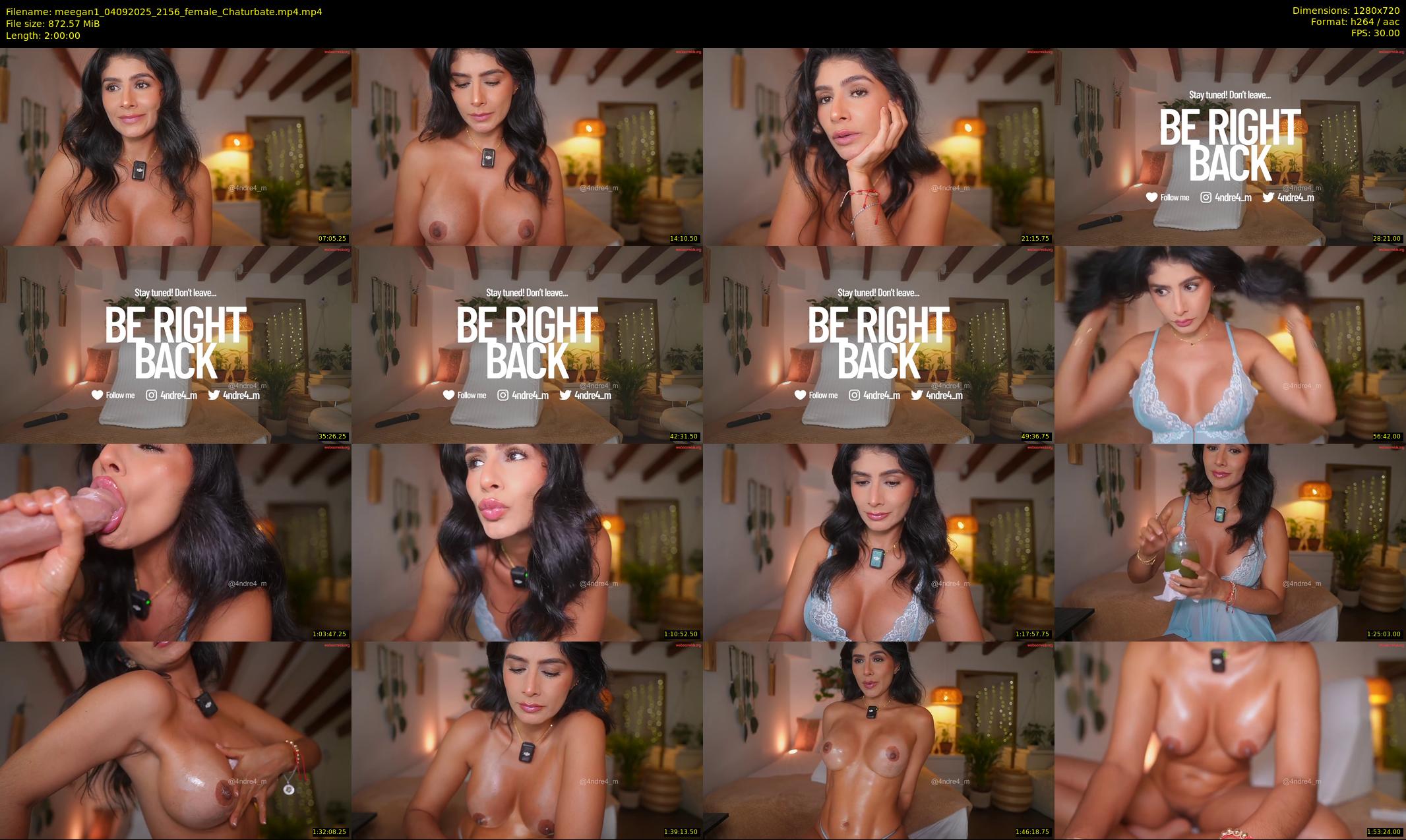 meegan1 — 120 minute Chaturbate female cam show recording, 720p, Sep 4, 2025