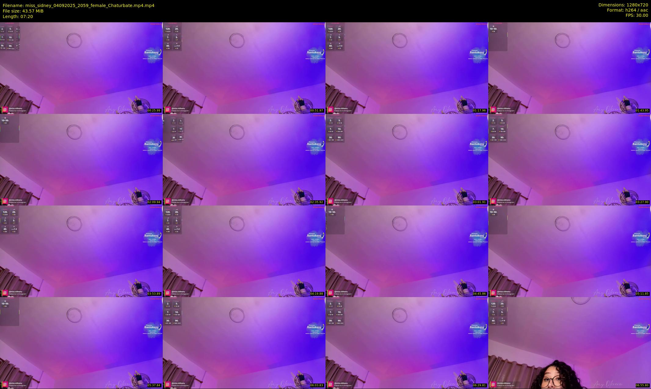 miss_sidney — 8 minute Chaturbate female cam show recording, 720p, Sep 4, 2025