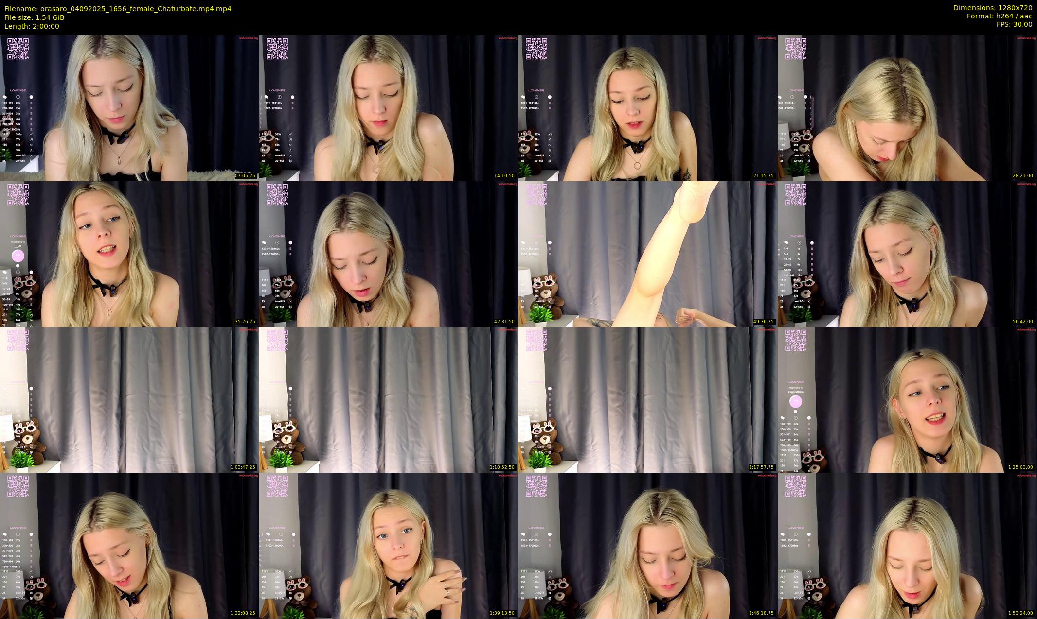 orasaro — 120 minute Chaturbate female cam show recording, 720p, Sep 4, 2025