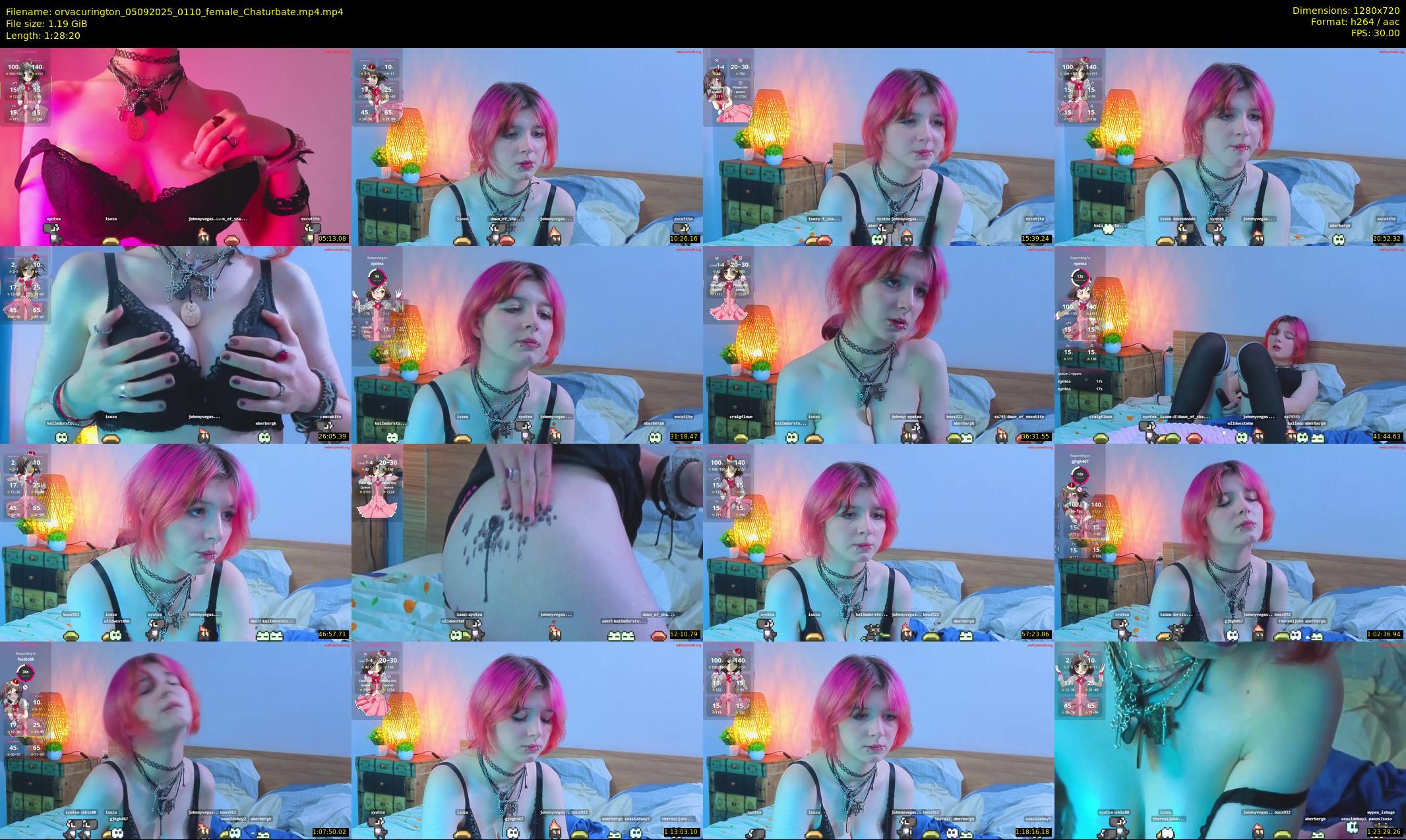 orvacurington — 89 minute Chaturbate female cam show recording, 720p, Sep 5, 2025