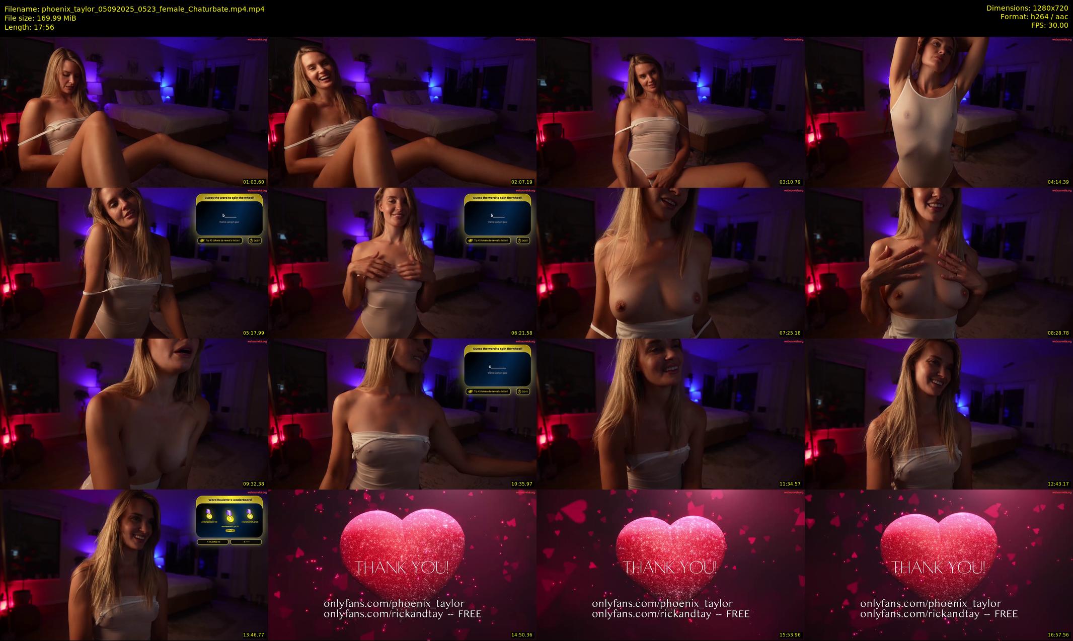 phoenix_taylor — 18 minute Chaturbate female cam show recording, 720p, Sep 5, 2025