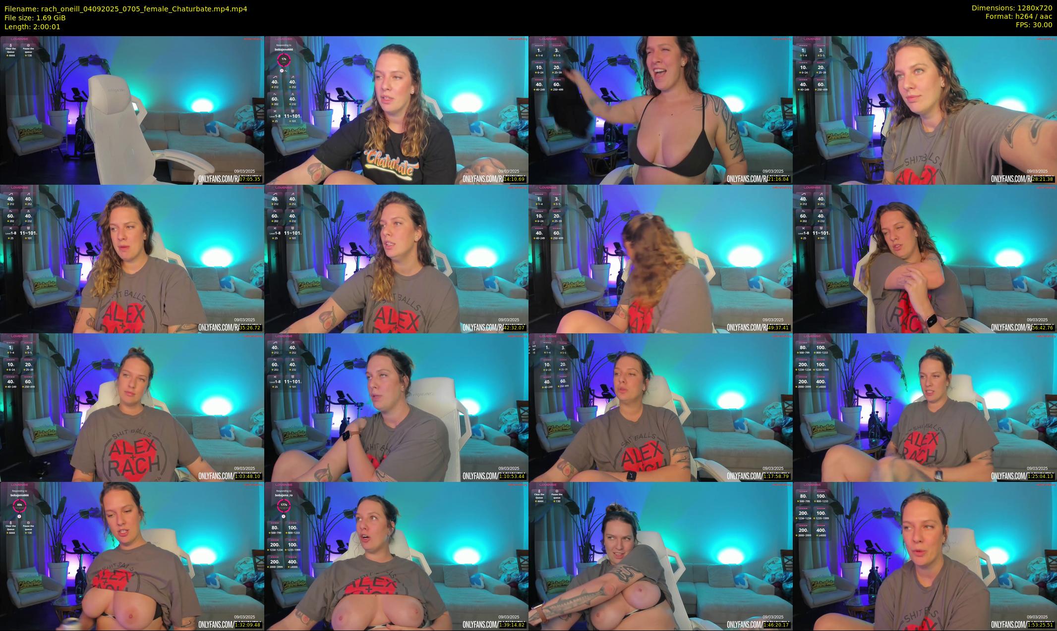 rach_oneill — 121 minute Chaturbate female cam show recording, 720p, Sep 4, 2025