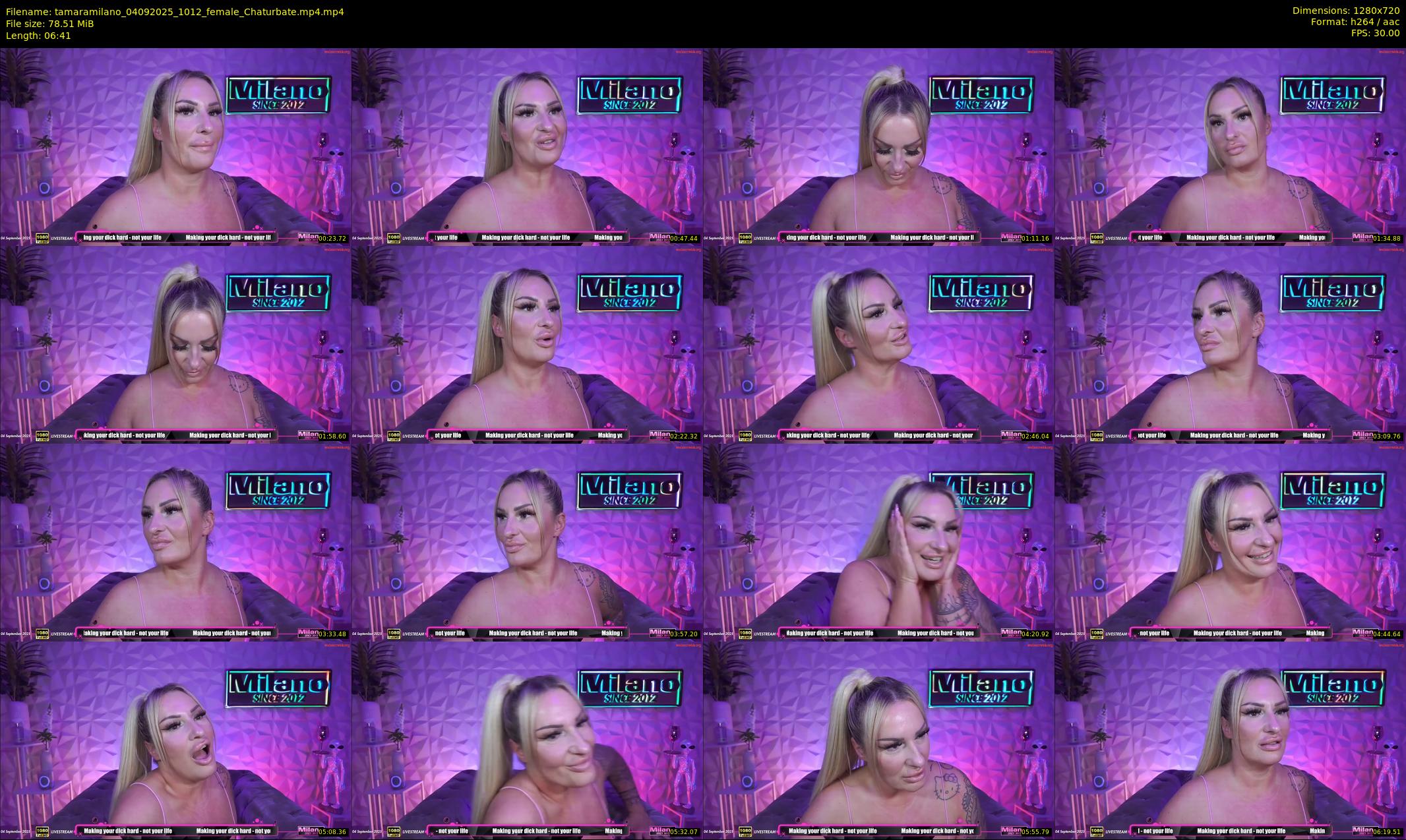 tamaramilano — 7 minute Chaturbate female cam show recording, 720p, Sep 4, 2025