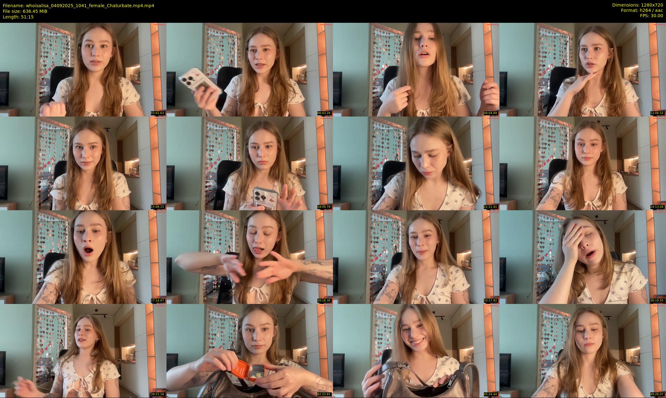 whoisalisa — 52 minute Chaturbate female cam show recording, 720p, Sep 4, 2025