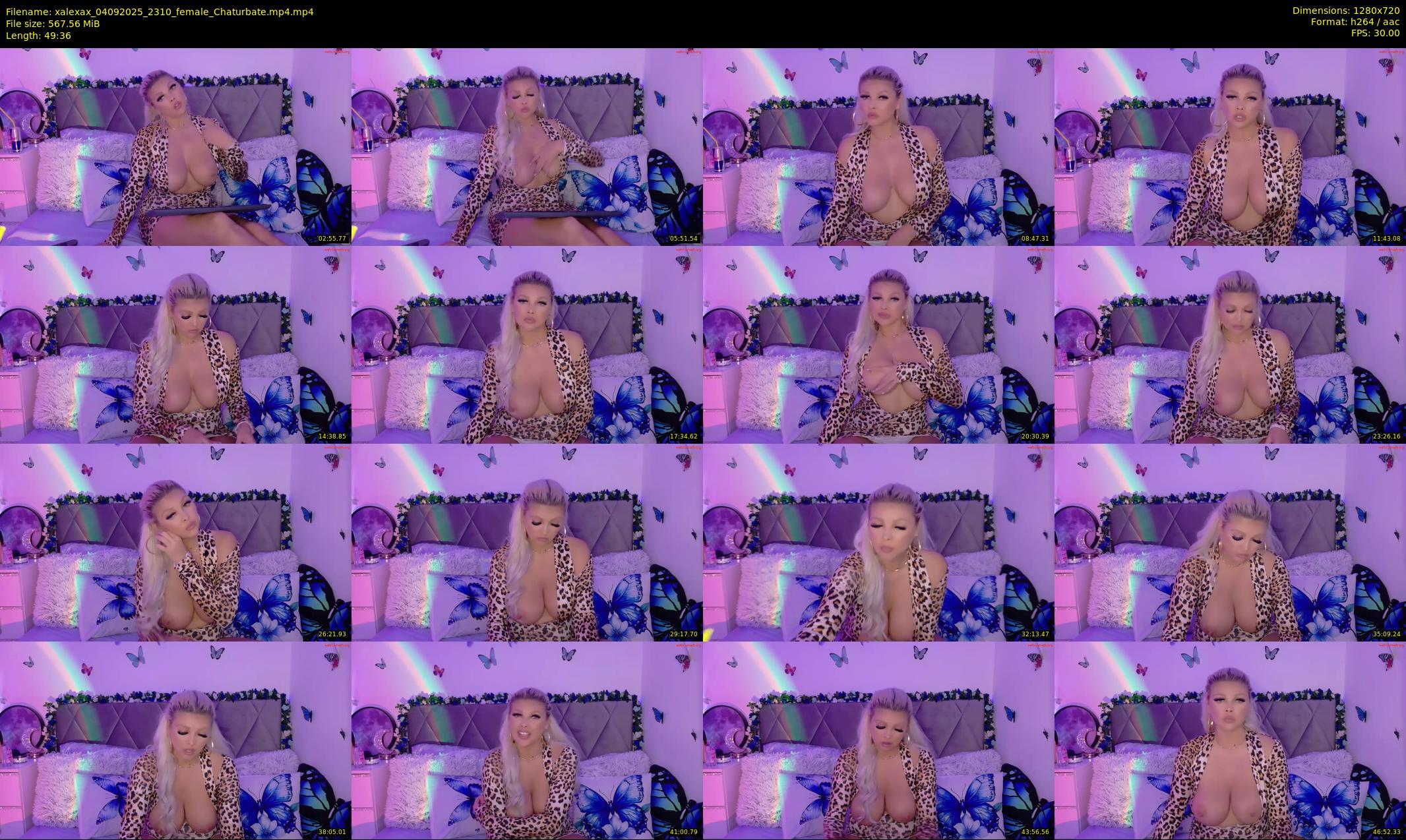 xalexax — 50 minute Chaturbate female cam show recording, 720p, Sep 4, 2025