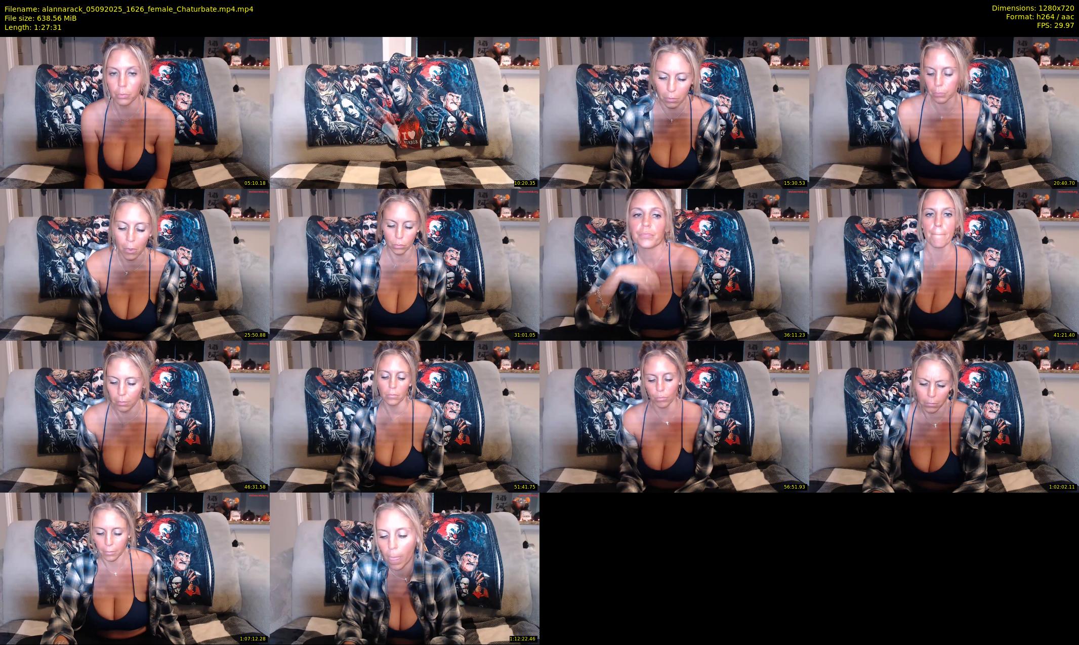 alannarack — 88 minute Chaturbate female cam show recording, 720p, Sep 5, 2025