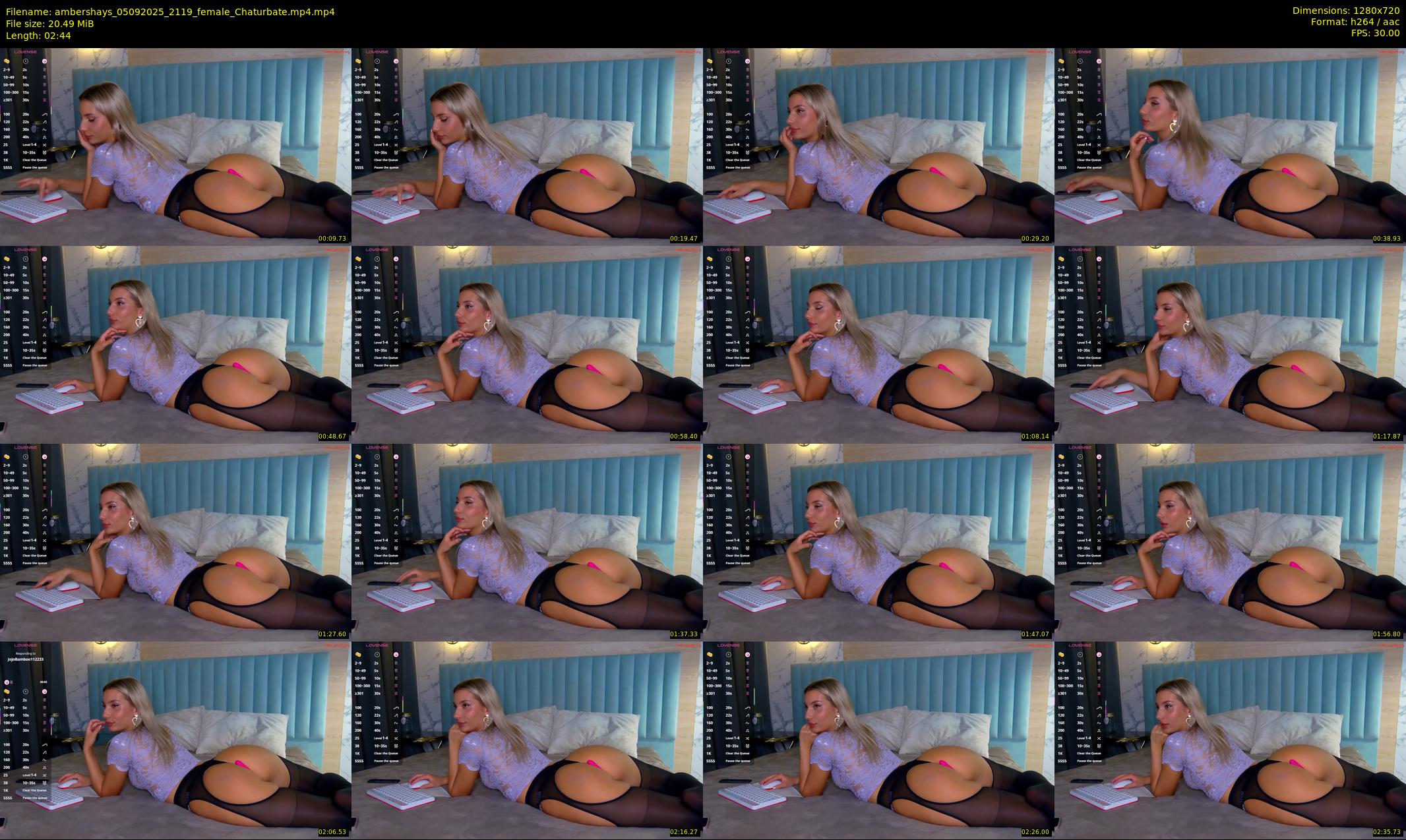 ambershays — 3 minute Chaturbate female cam show recording, 720p, Sep 5, 2025