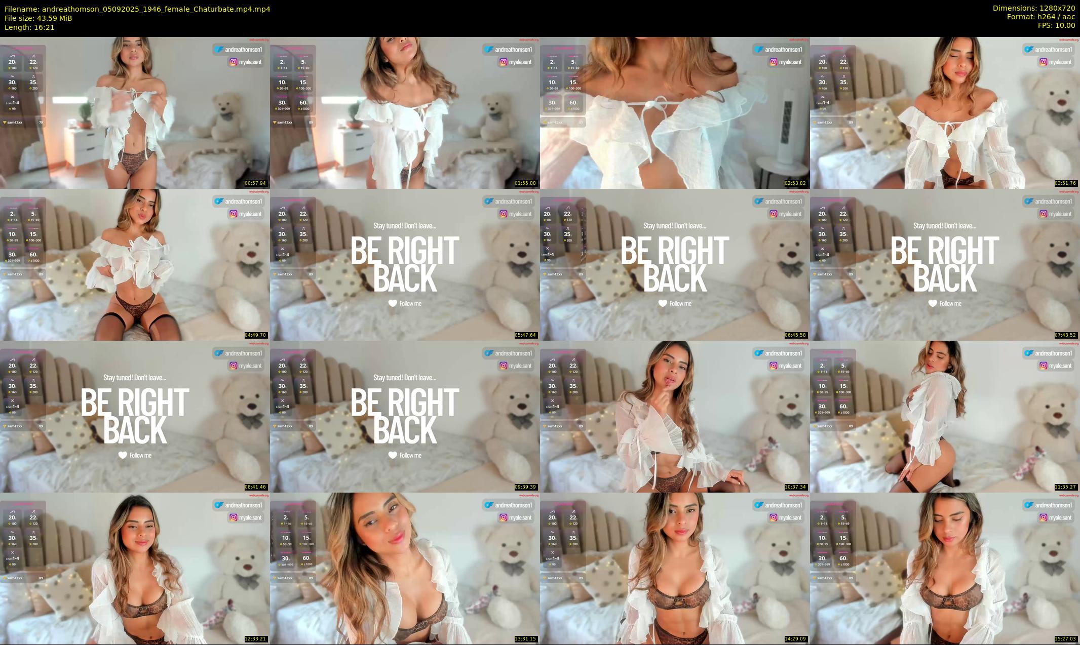andreathomson — 17 minute Chaturbate female cam show recording, 720p, Sep 5, 2025