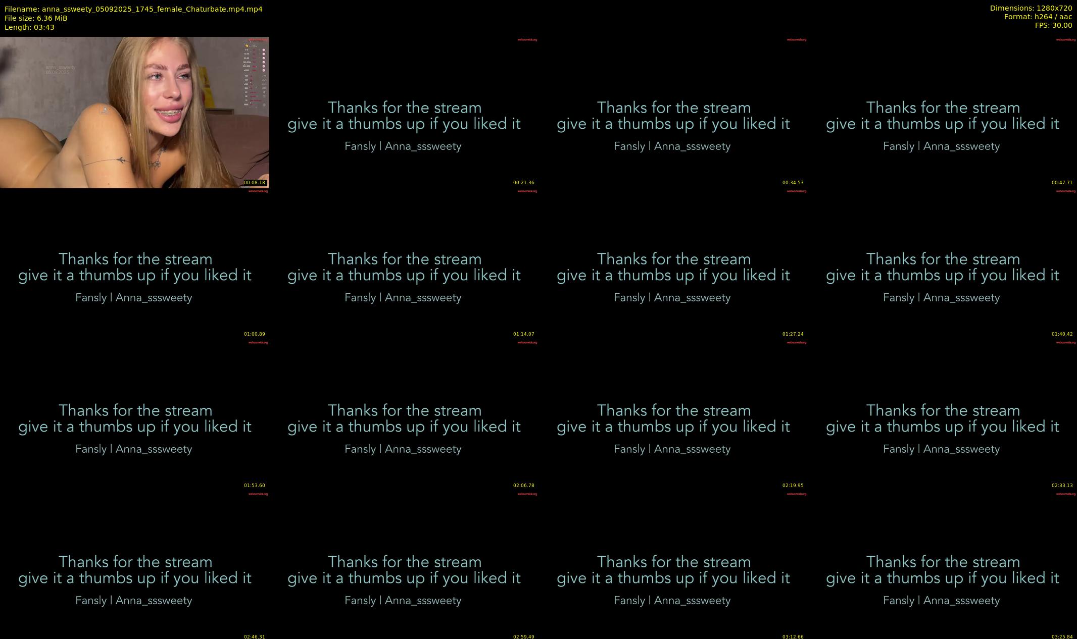 anna_ssweety — 4 minute Chaturbate female cam show recording, 720p, Sep 5, 2025
