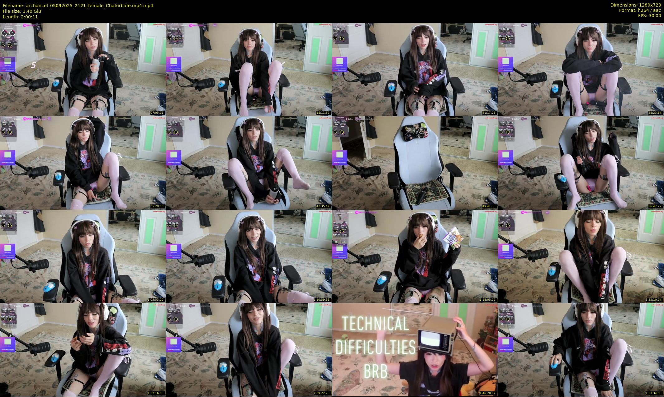 archancel — 121 minute Chaturbate female cam show recording, 720p, Sep 5, 2025