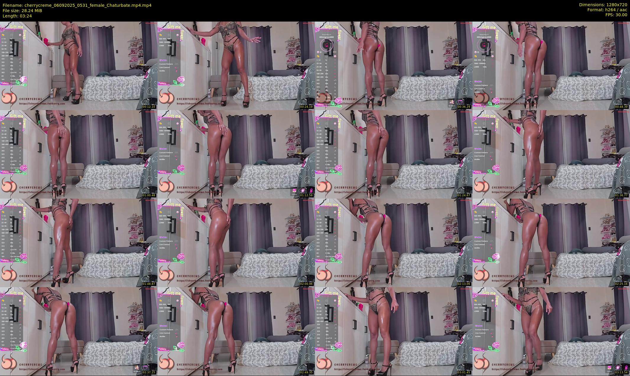cherrycreme — 4 minute Chaturbate female cam show recording, 720p, Sep 6, 2025