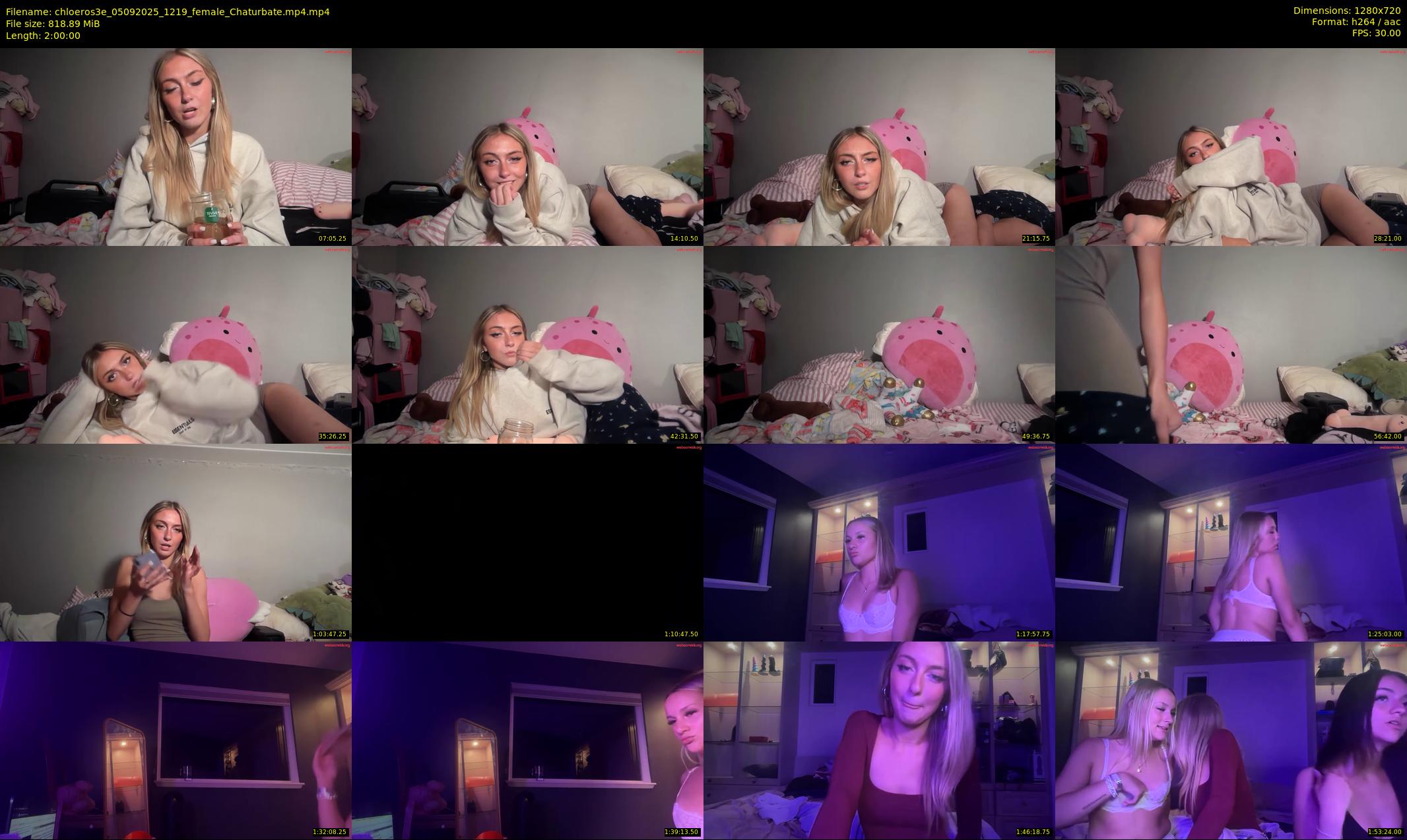 chloeros3e — 120 minute Chaturbate female cam show recording, 720p, Sep 5, 2025