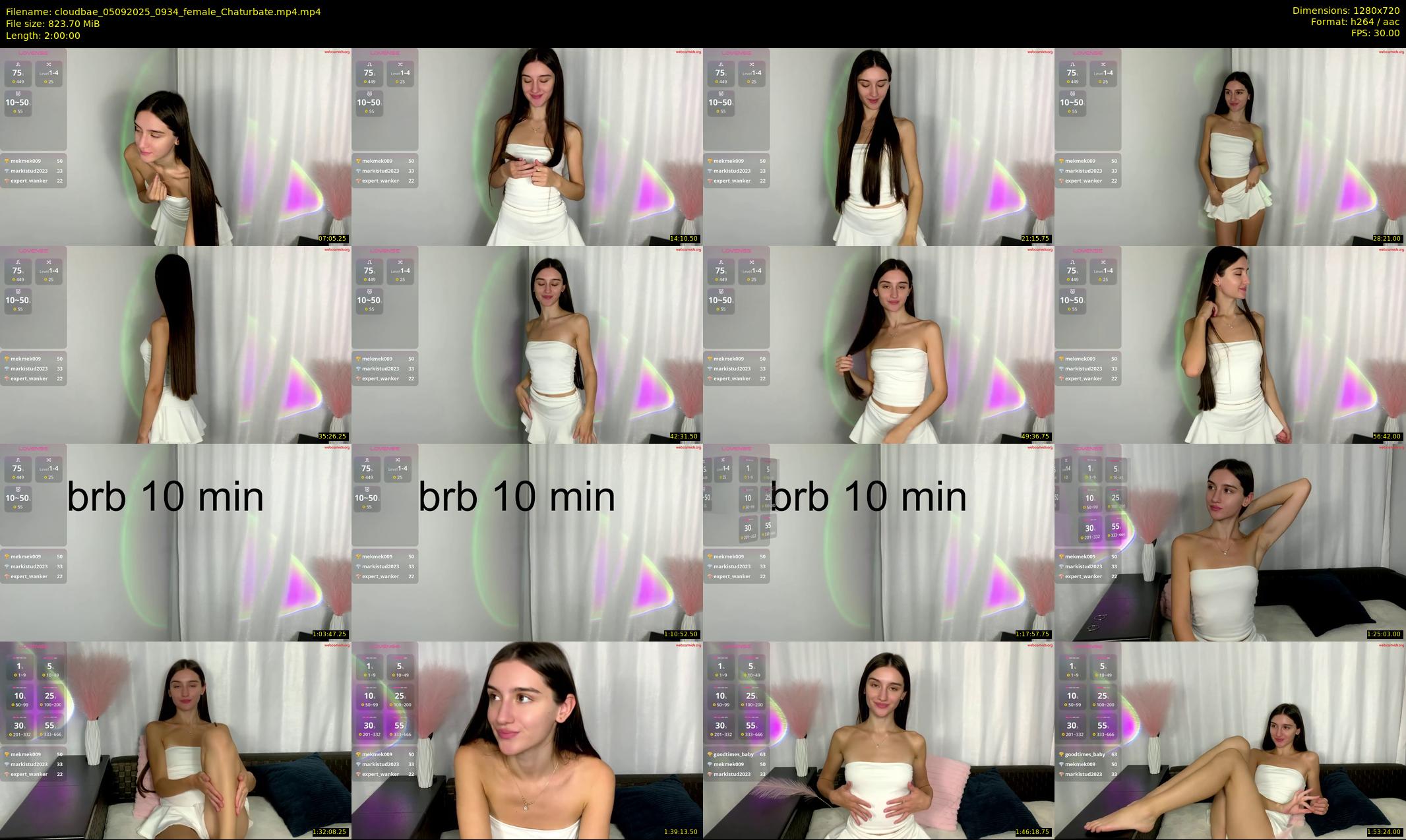 cloudbae — 120 minute Chaturbate female cam show recording, 720p, Sep 5, 2025
