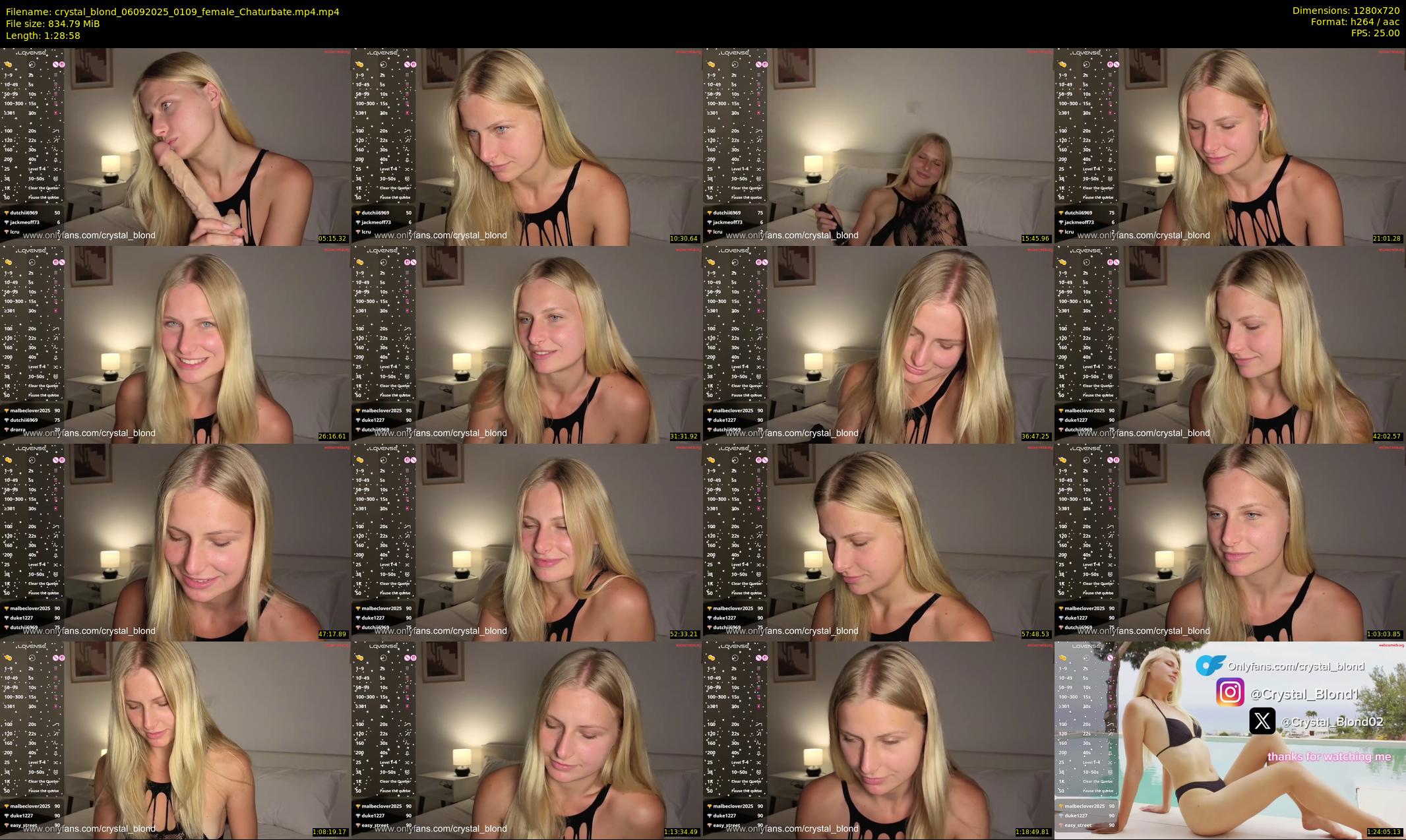 crystal_blond — 89 minute Chaturbate female cam show recording, 720p, Sep 6, 2025
