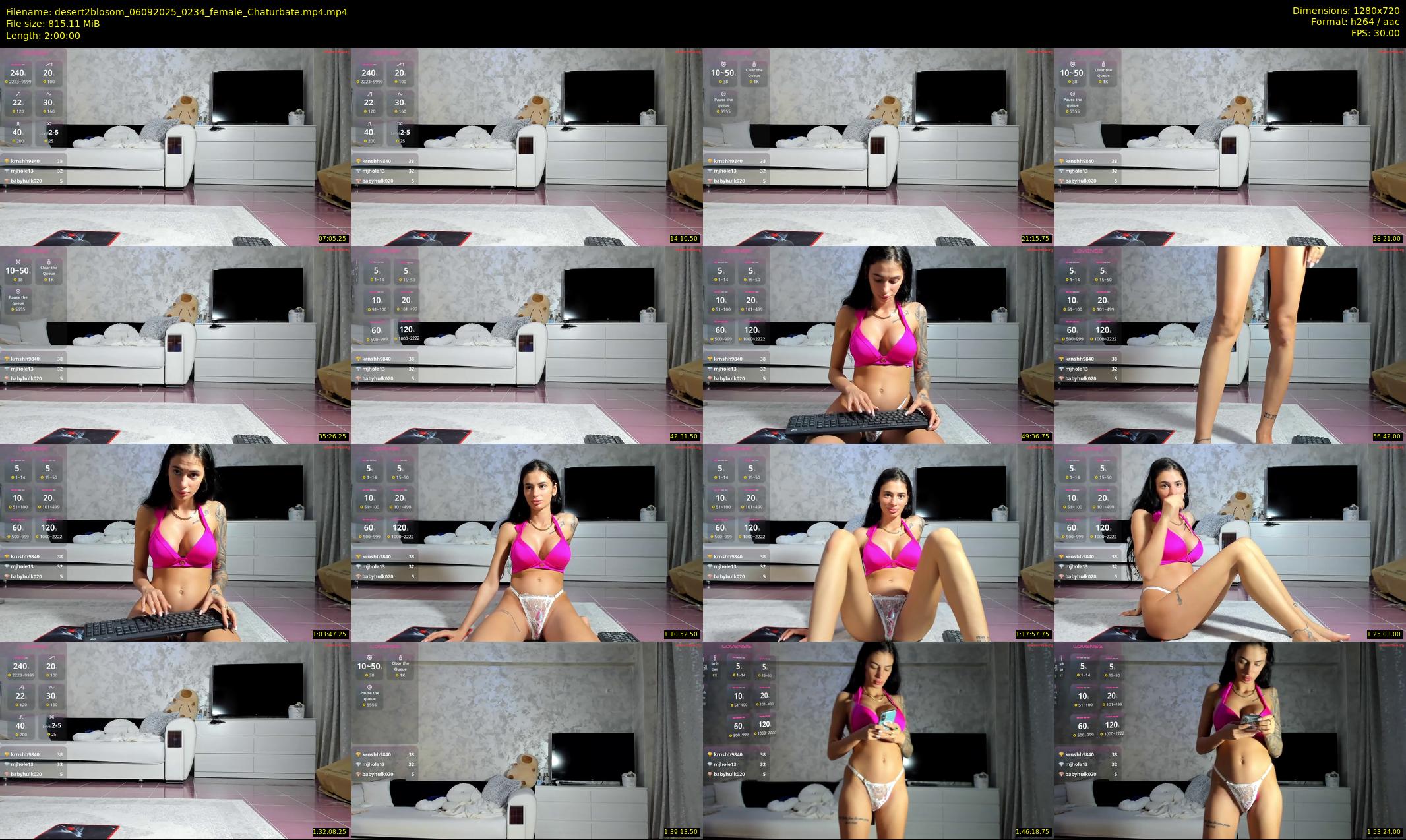desert2blosom — 120 minute Chaturbate female cam show recording, 720p, Sep 6, 2025
