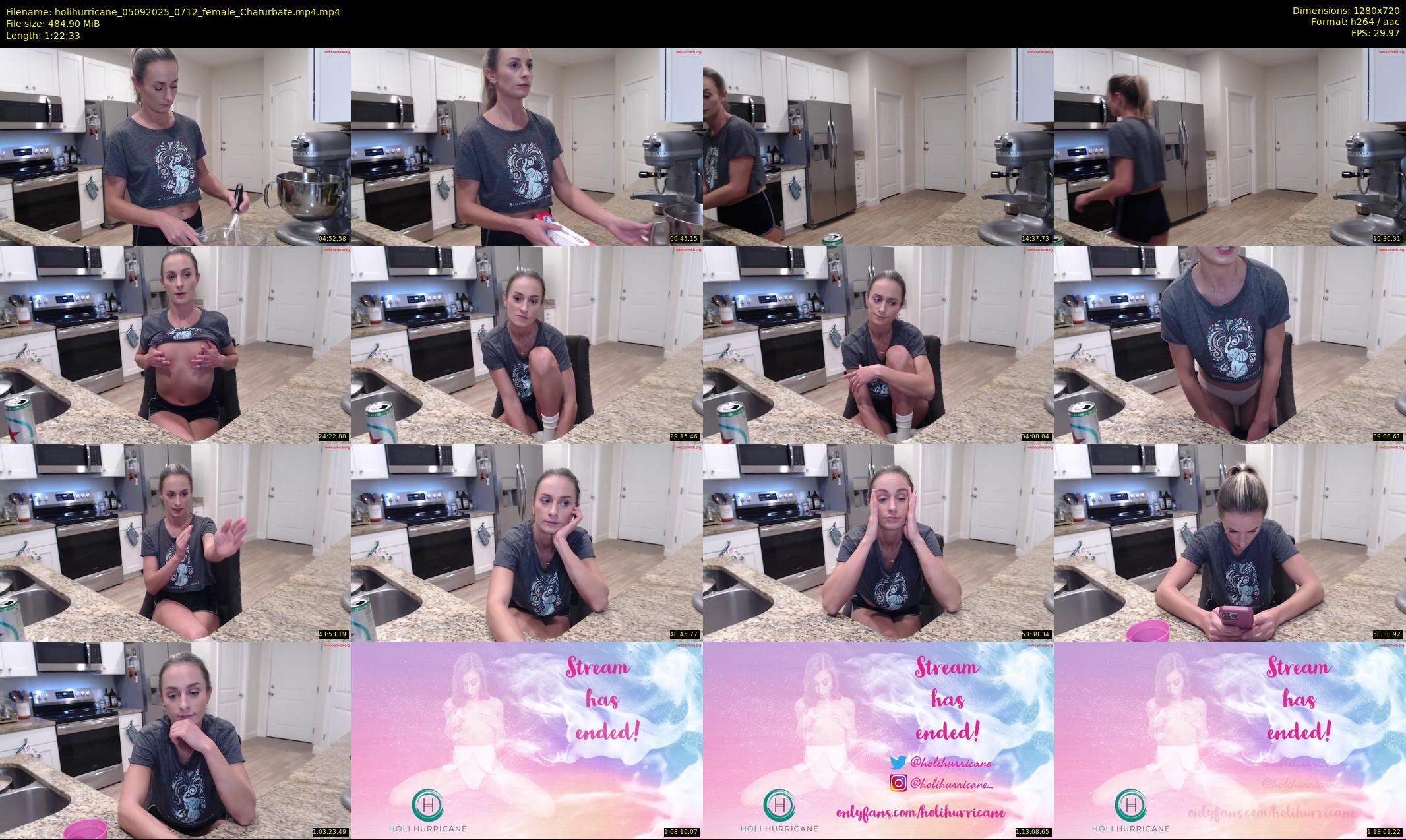 holihurricane — 83 minute Chaturbate female cam show recording, 720p, Sep 5, 2025