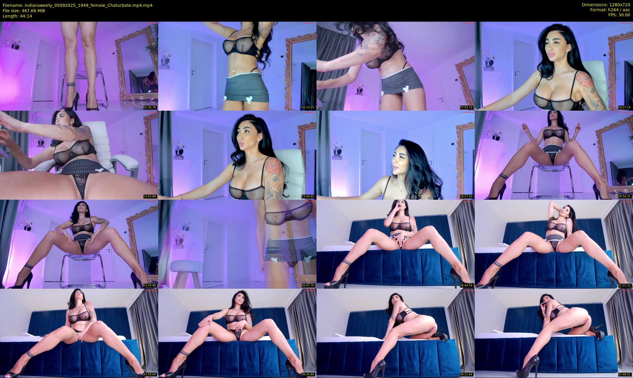 indiansweety — 45 minute Chaturbate female cam show recording, 720p, Sep 5, 2025