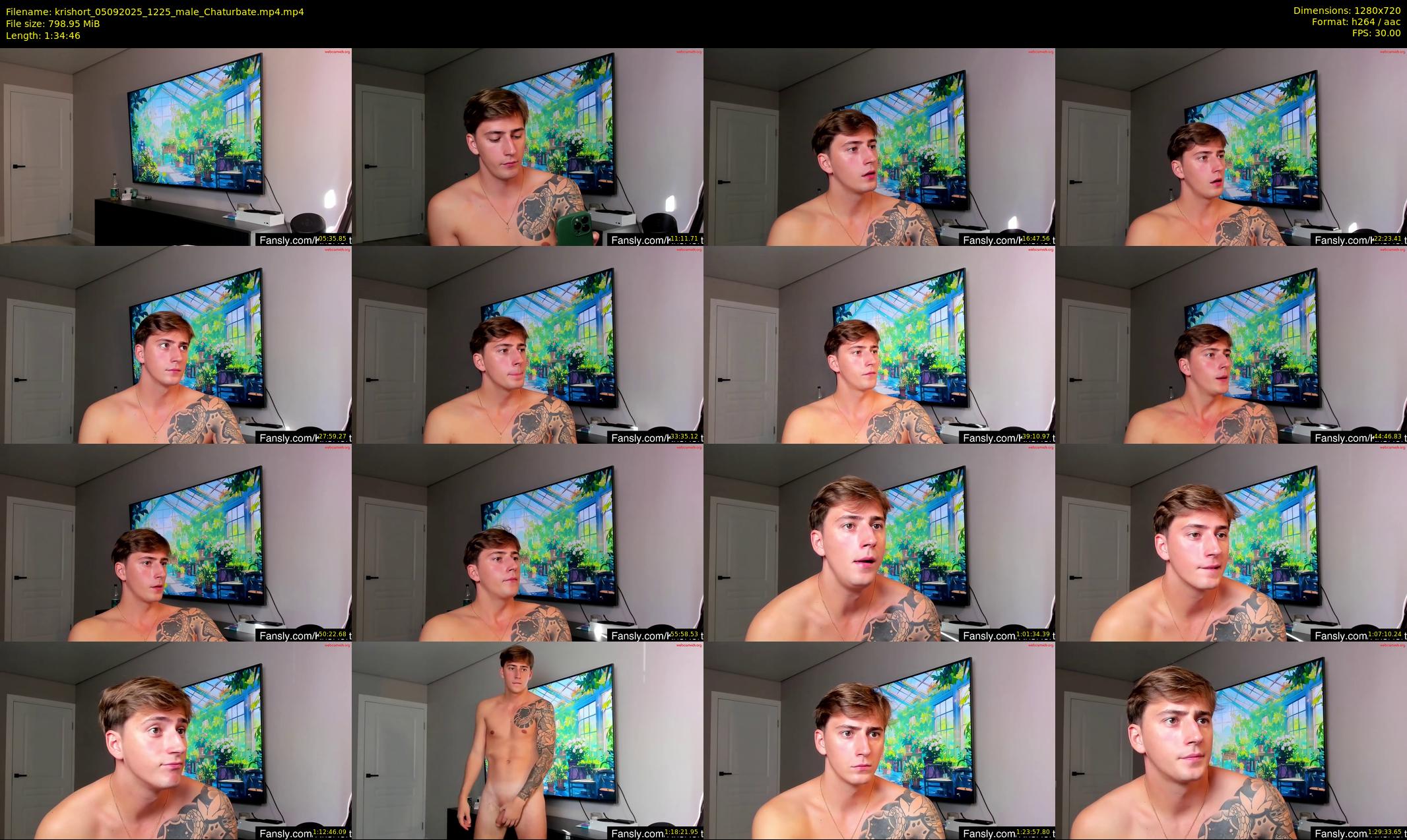 krishort — 95 minute Chaturbate male cam show recording, 720p, Sep 5, 2025