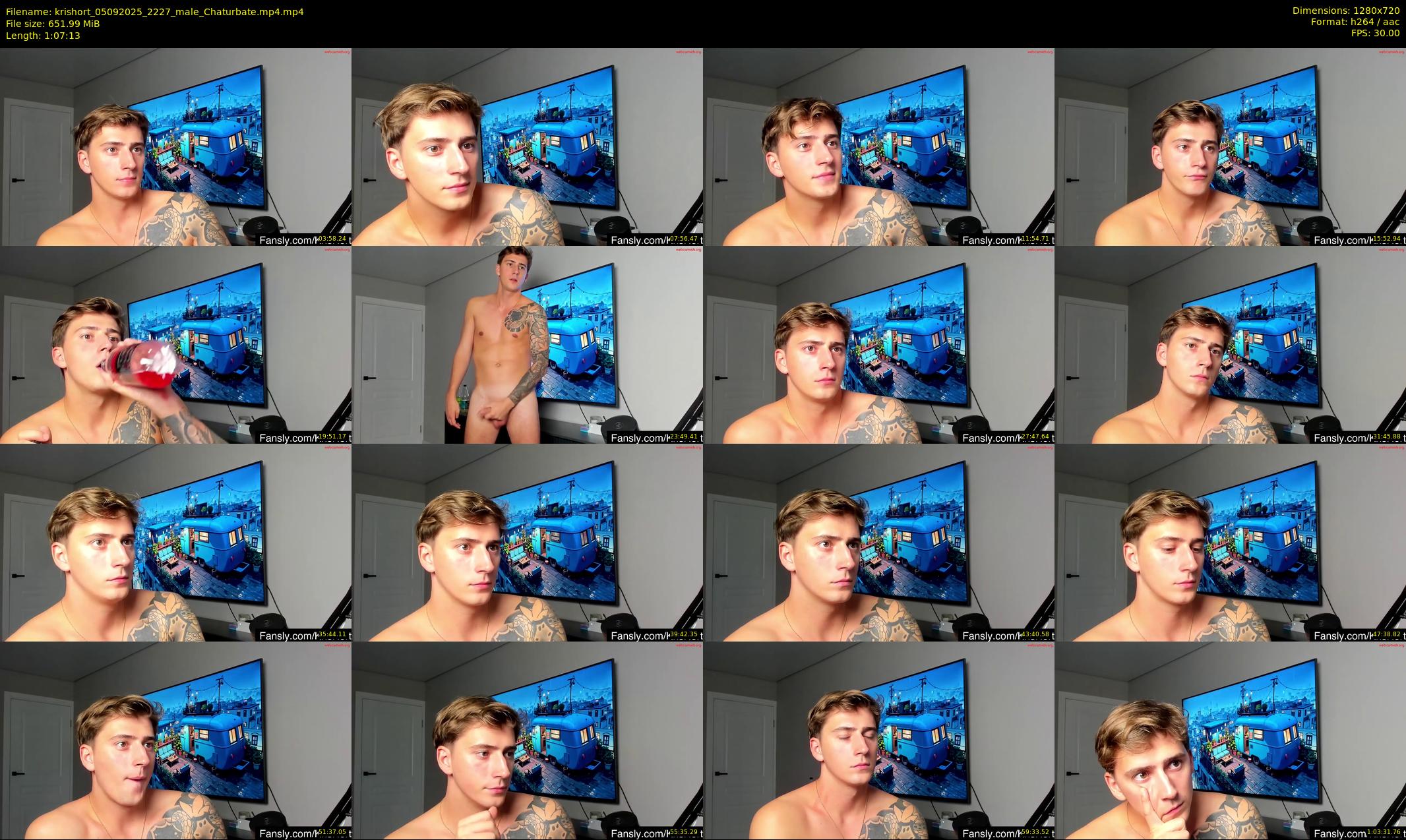 krishort — 68 minute Chaturbate male cam show recording, 720p, Sep 5, 2025