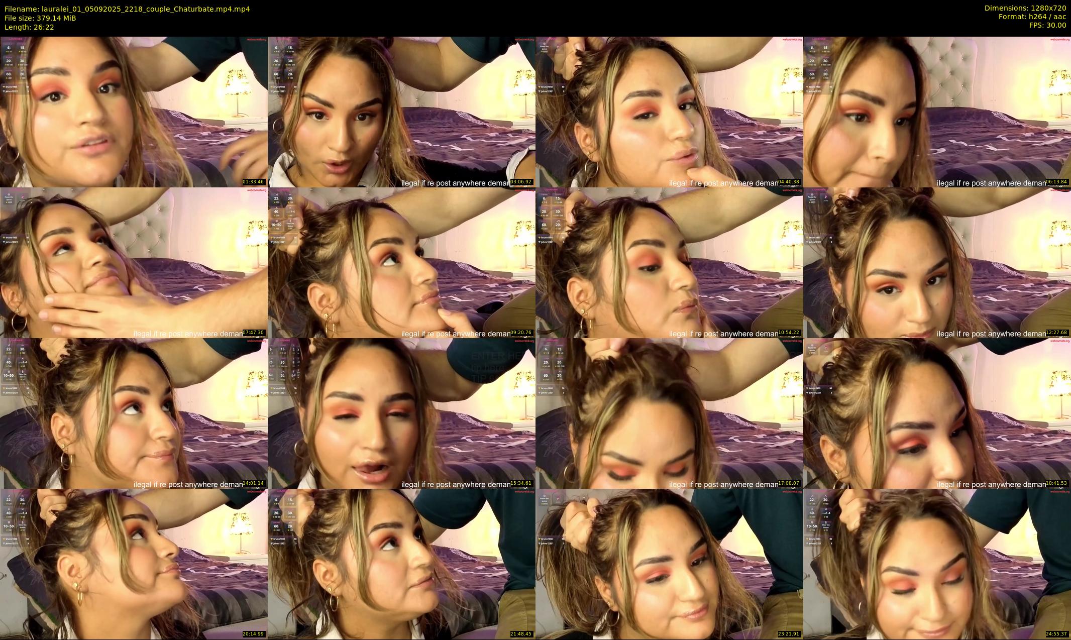 lauralei_01 — 27 minute Chaturbate couple cam show recording, 720p, Sep 5, 2025