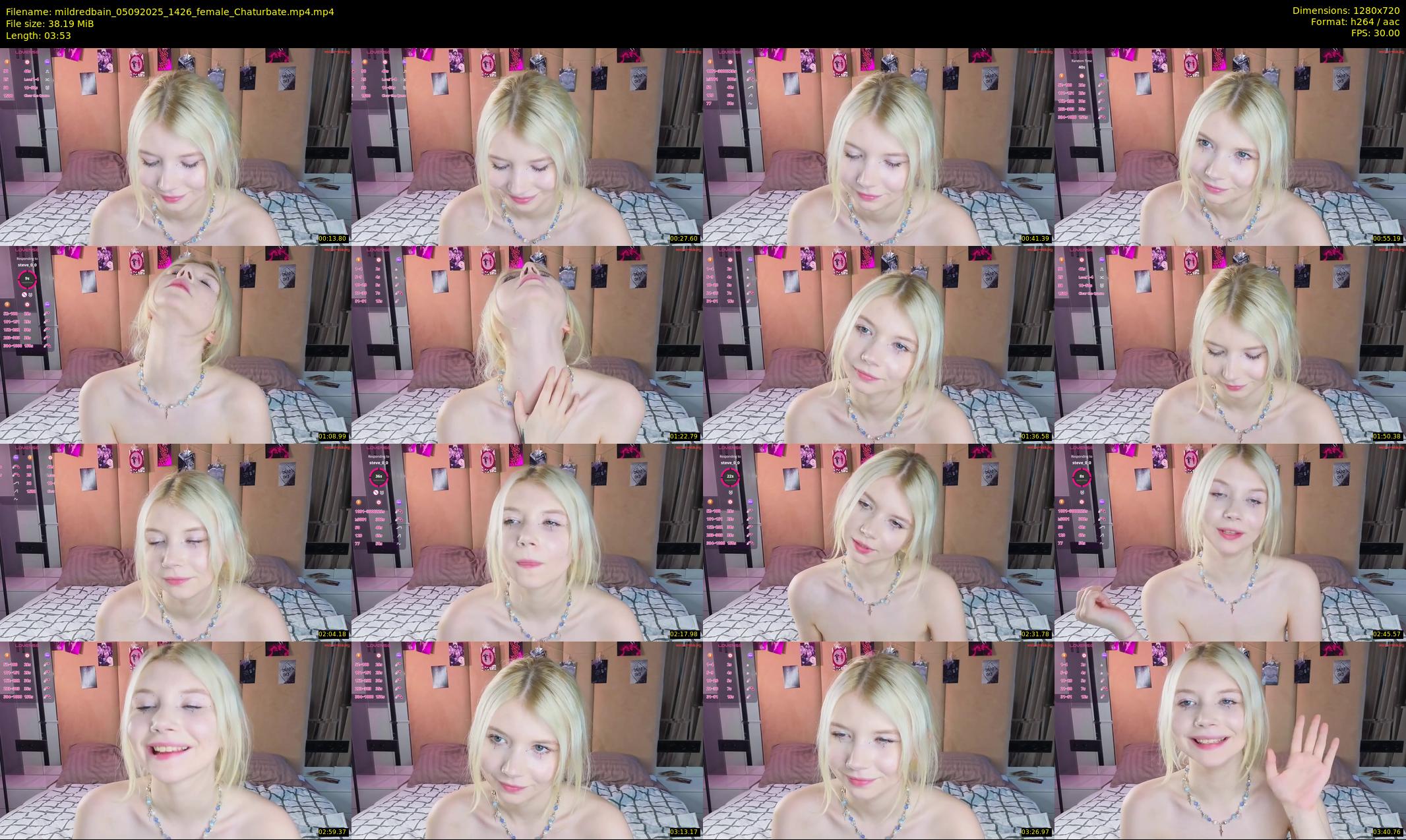 mildredbain — 4 minute Chaturbate female cam show recording, 720p, Sep 5, 2025