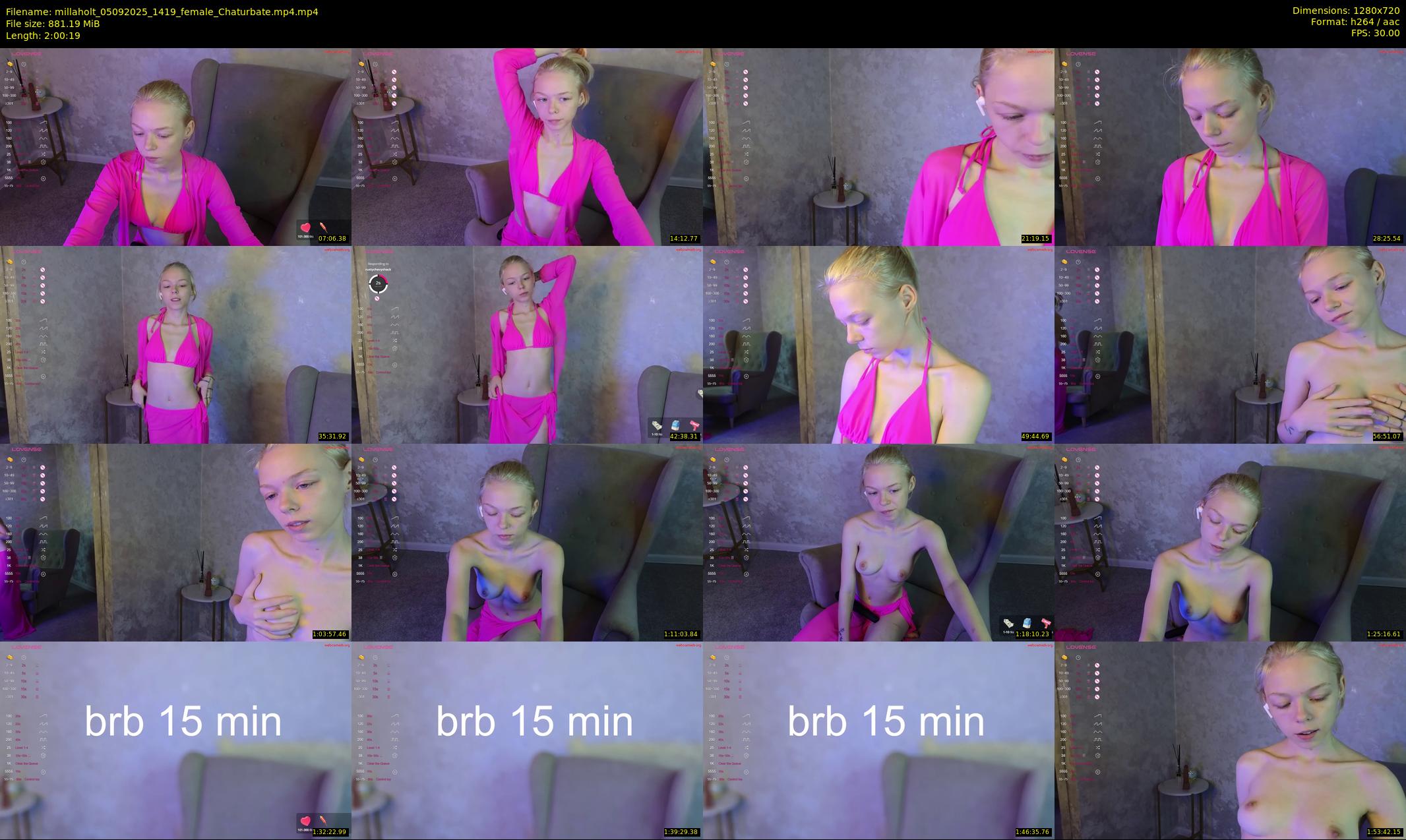 millaholt — 121 minute Chaturbate female cam show recording, 720p, Sep 5, 2025