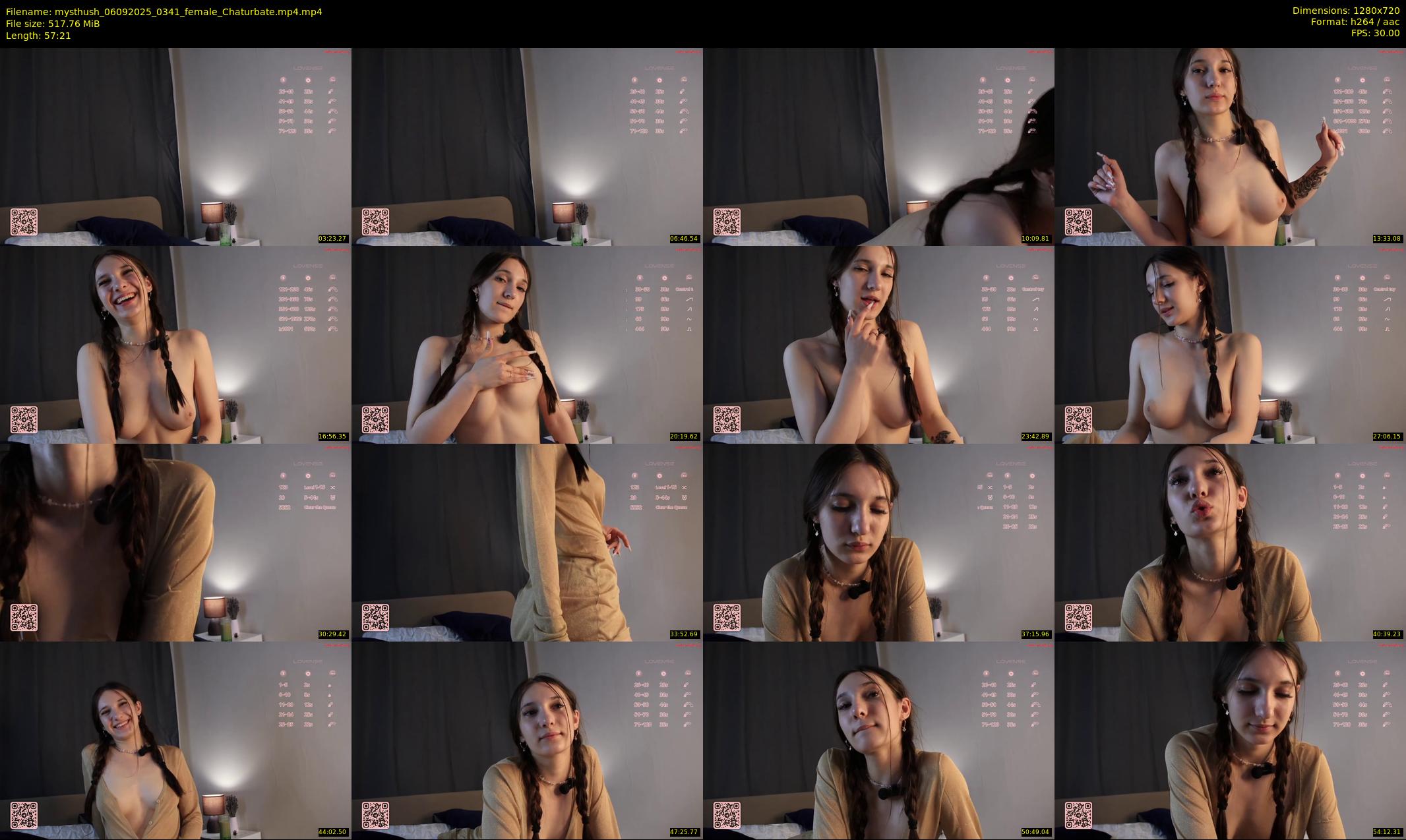 mysthush — 58 minute Chaturbate female cam show recording, 720p, Sep 6, 2025