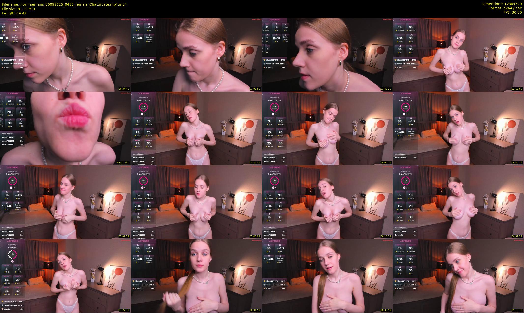 normaemans — 10 minute Chaturbate female cam show recording, 720p, Sep 6, 2025