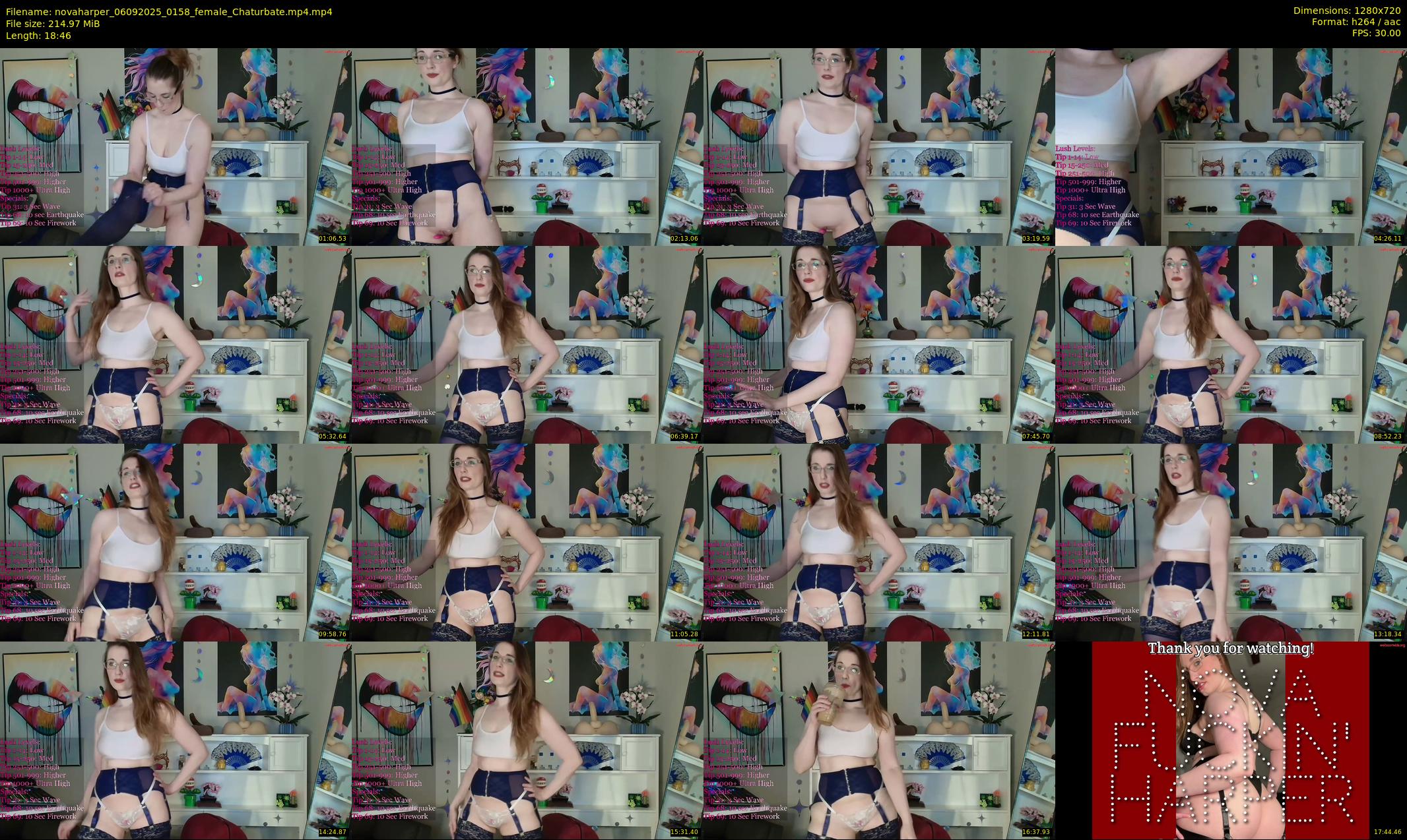 novaharper — 19 minute Chaturbate female cam show recording, 720p, Sep 6, 2025