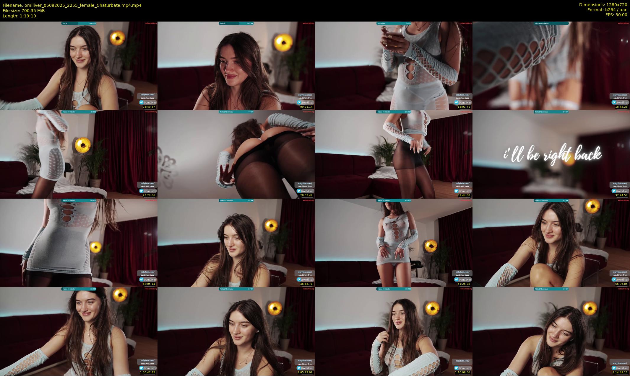 omiliver — 80 minute Chaturbate female cam show recording, 720p, Sep 5, 2025