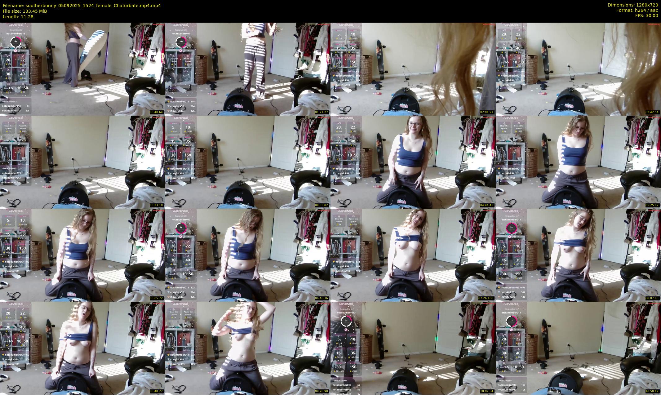 southerbunny — 12 minute Chaturbate female cam show recording, 720p, Sep 5, 2025