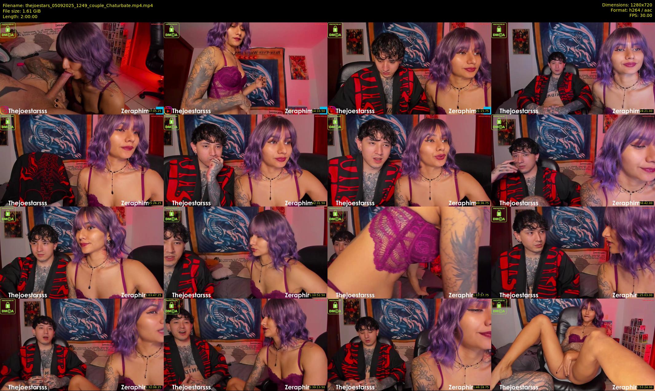 thejoestars — 120 minute Chaturbate couple cam show recording, 720p, Sep 5, 2025