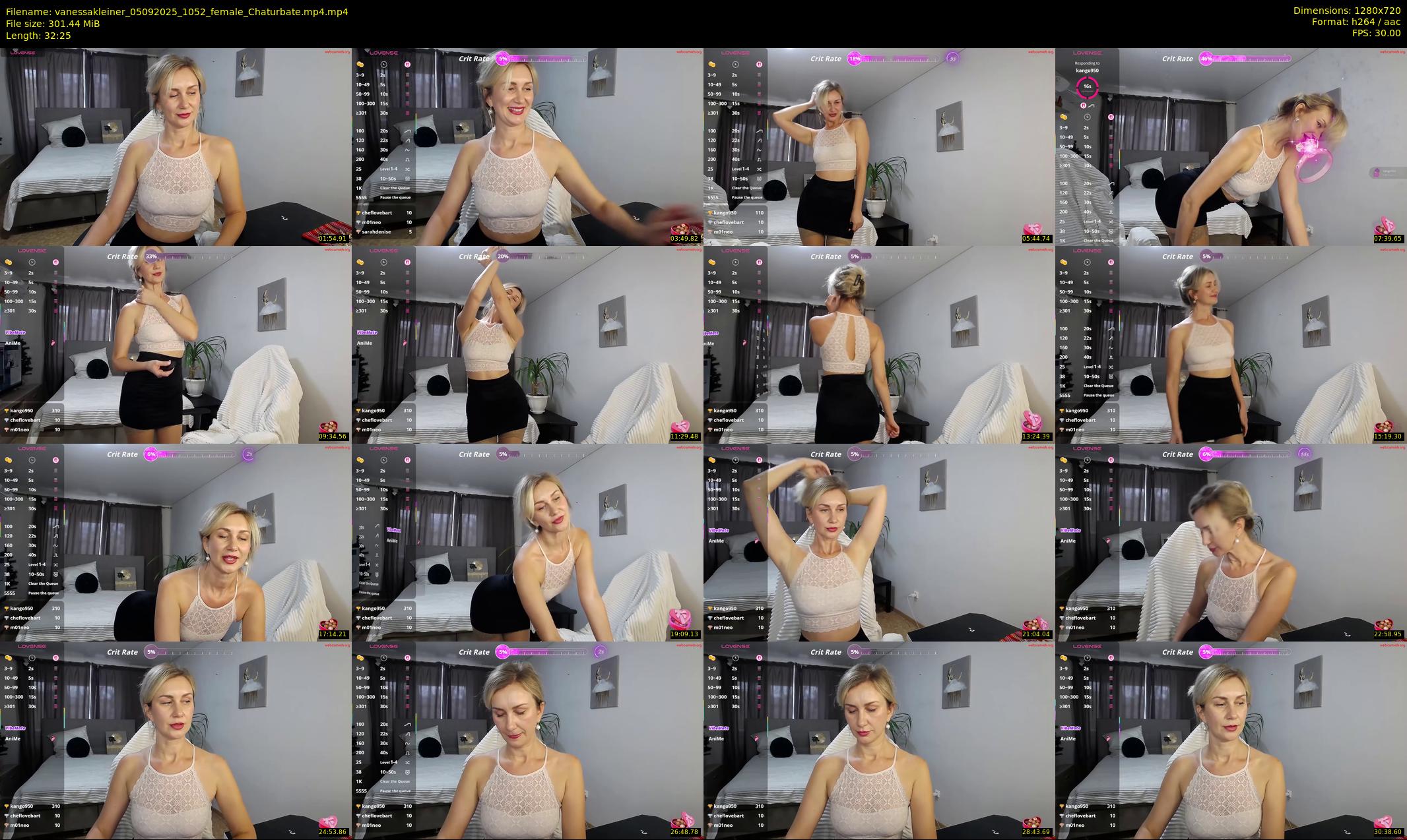 vanessakleiner — 33 minute Chaturbate female cam show recording, 720p, Sep 5, 2025