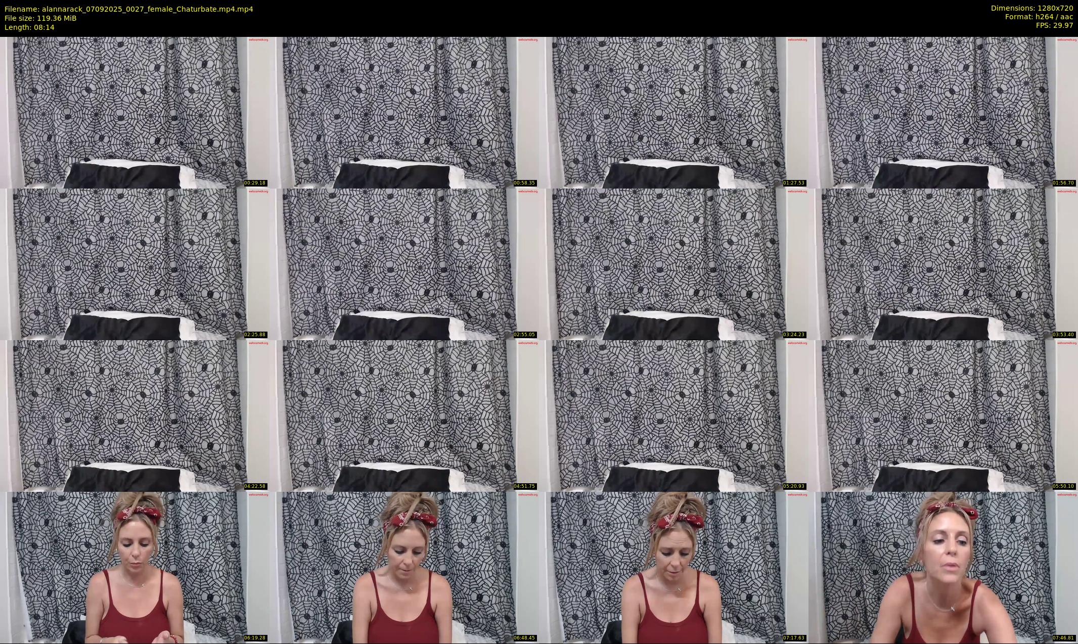 alannarack — 9 minute Chaturbate female cam show recording, 720p, Sep 7, 2025