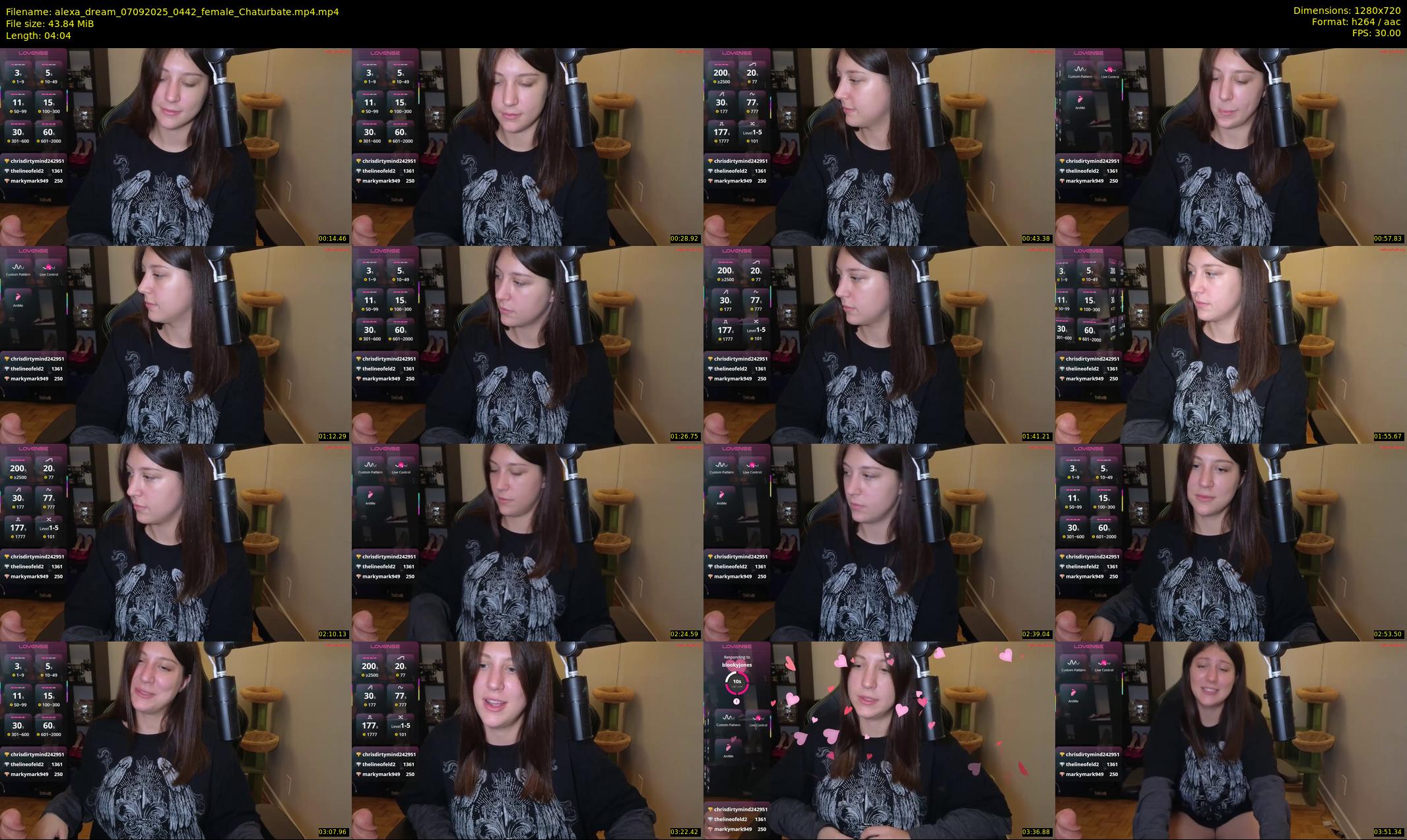 alexa_dream — 5 minute Chaturbate female cam show recording, 720p, Sep 7, 2025