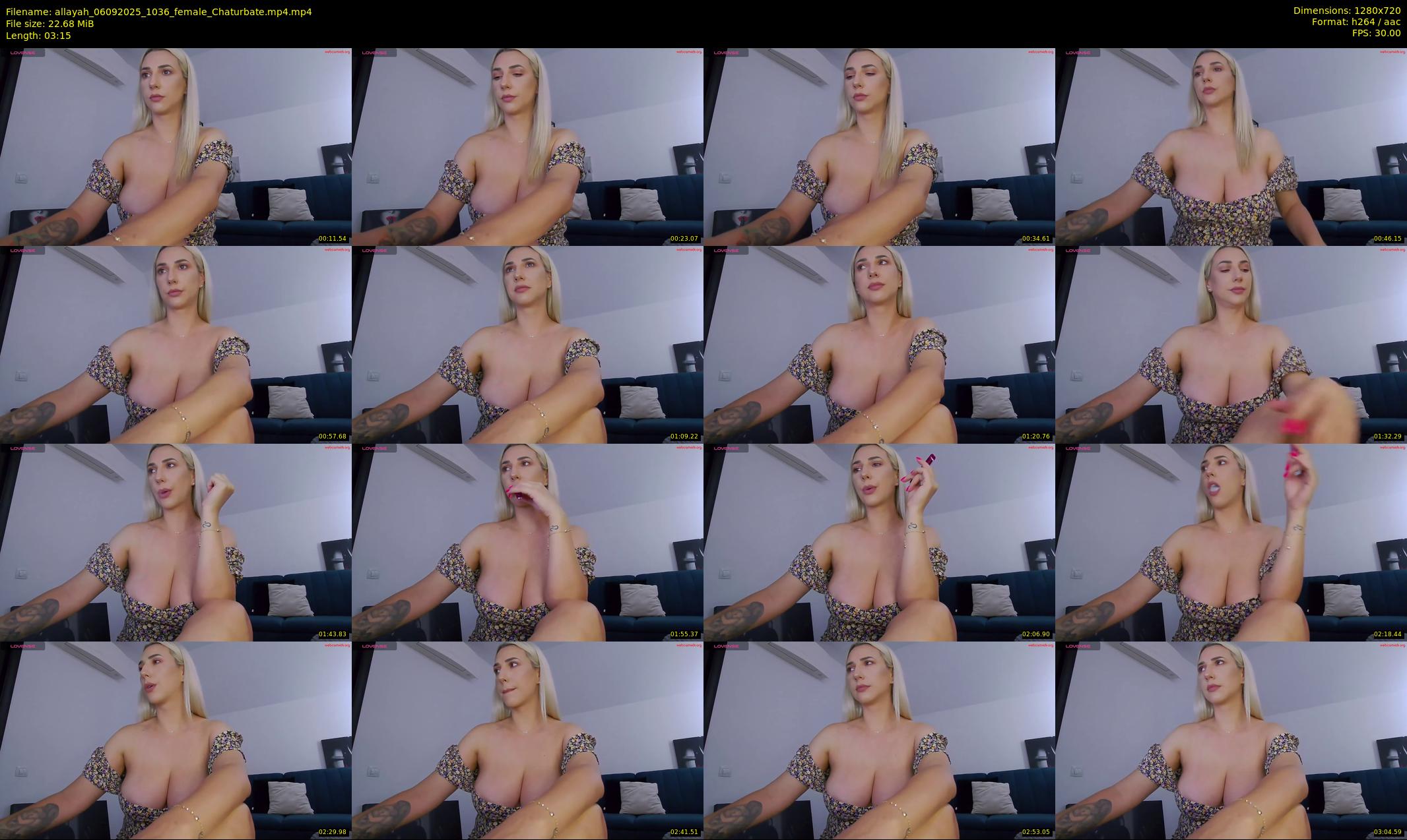 allayah — 4 minute Chaturbate female cam show recording, 720p, Sep 6, 2025