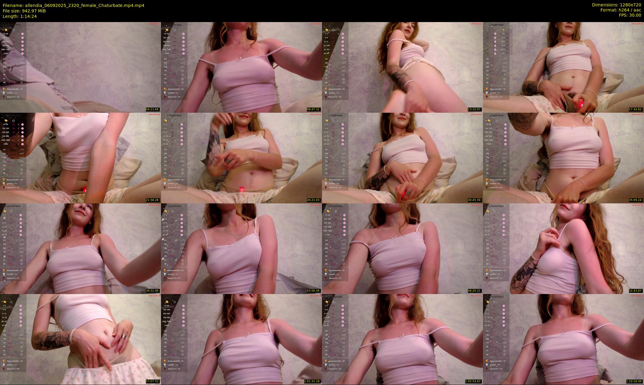 allendia — 75 minute Chaturbate female cam show recording, 720p, Sep 6, 2025