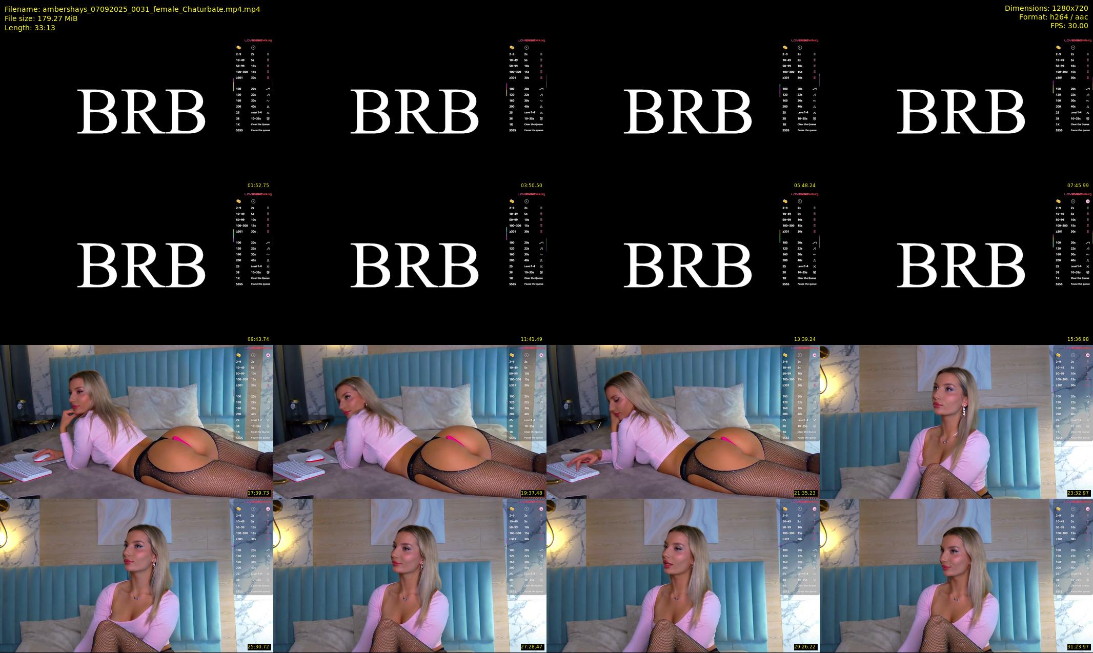 ambershays — 34 minute Chaturbate female cam show recording, 720p, Sep 7, 2025