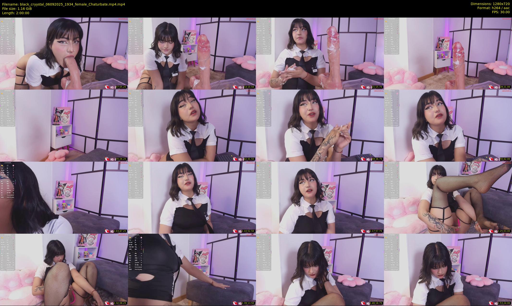 black_cryystal — 120 minute Chaturbate female cam show recording, 720p, Sep 6, 2025