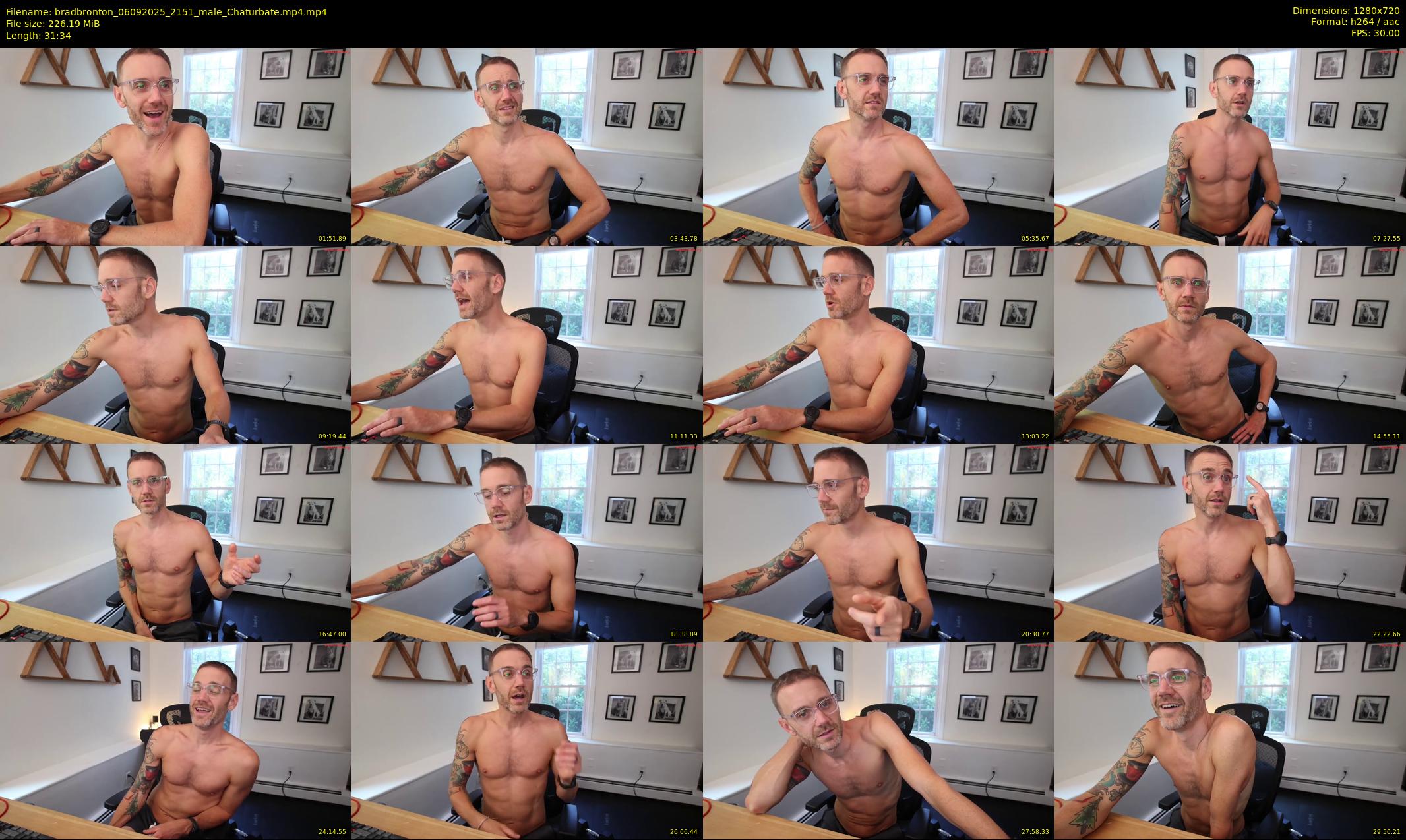 bradbronton — 32 minute Chaturbate male cam show recording, 720p, Sep 6, 2025
