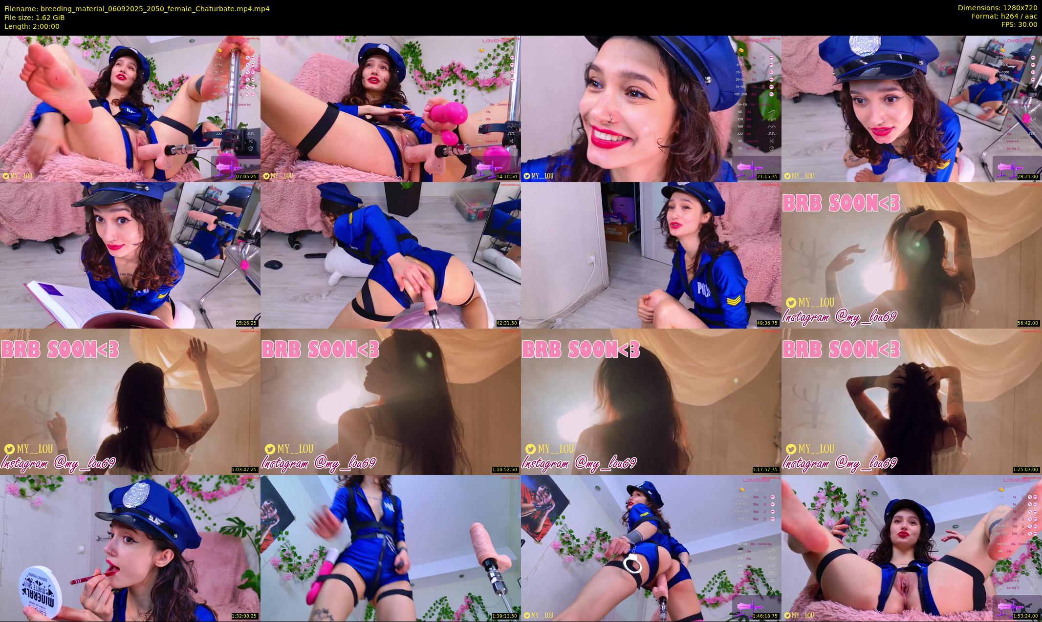 breeding_material — 120 minute Chaturbate female cam show recording, 720p, Sep 6, 2025