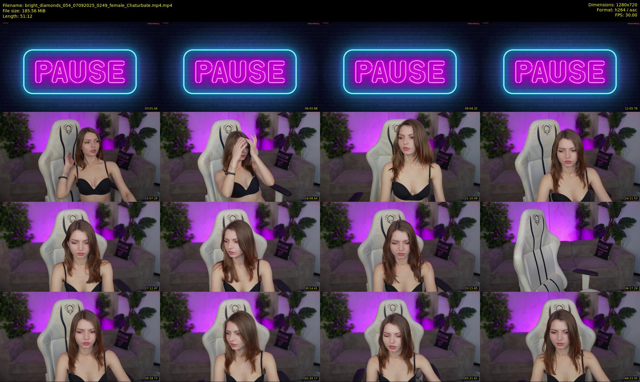 bright_diamonds_054 — 52 minute Chaturbate couple cam show recording, 720p, Sep 7, 2025