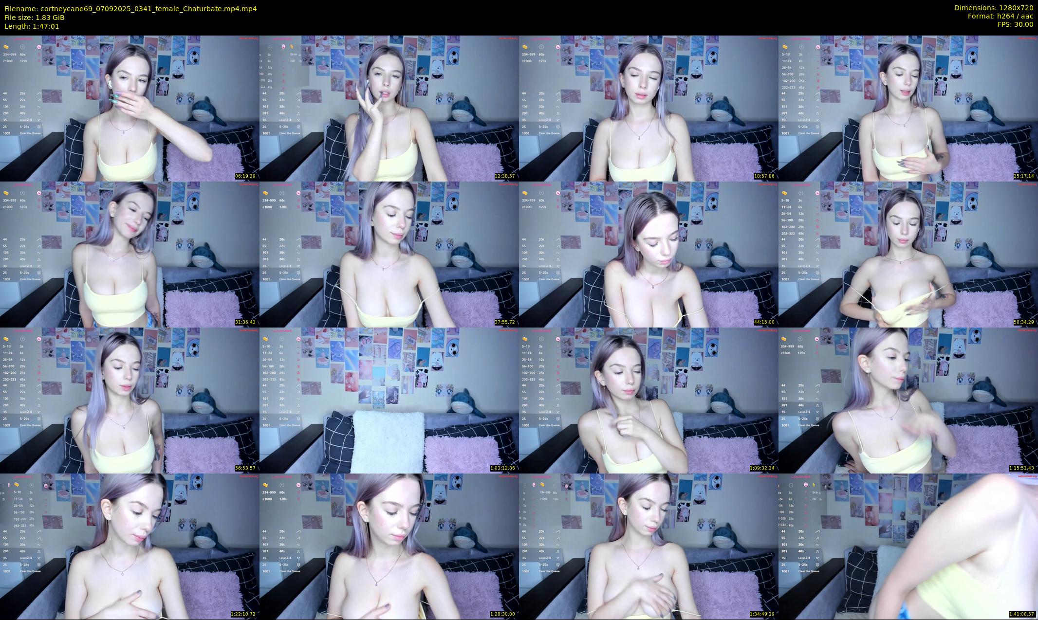 cortneycane69 — 108 minute Chaturbate female cam show recording, 720p, Sep 7, 2025