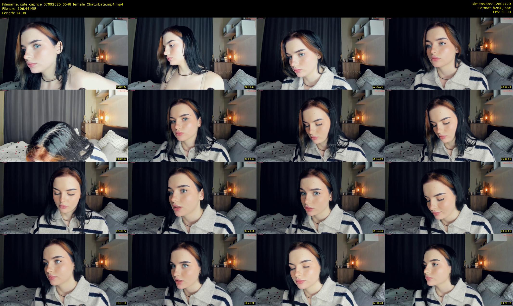 cute_caprice — 15 minute Chaturbate female cam show recording, 720p, Sep 7, 2025