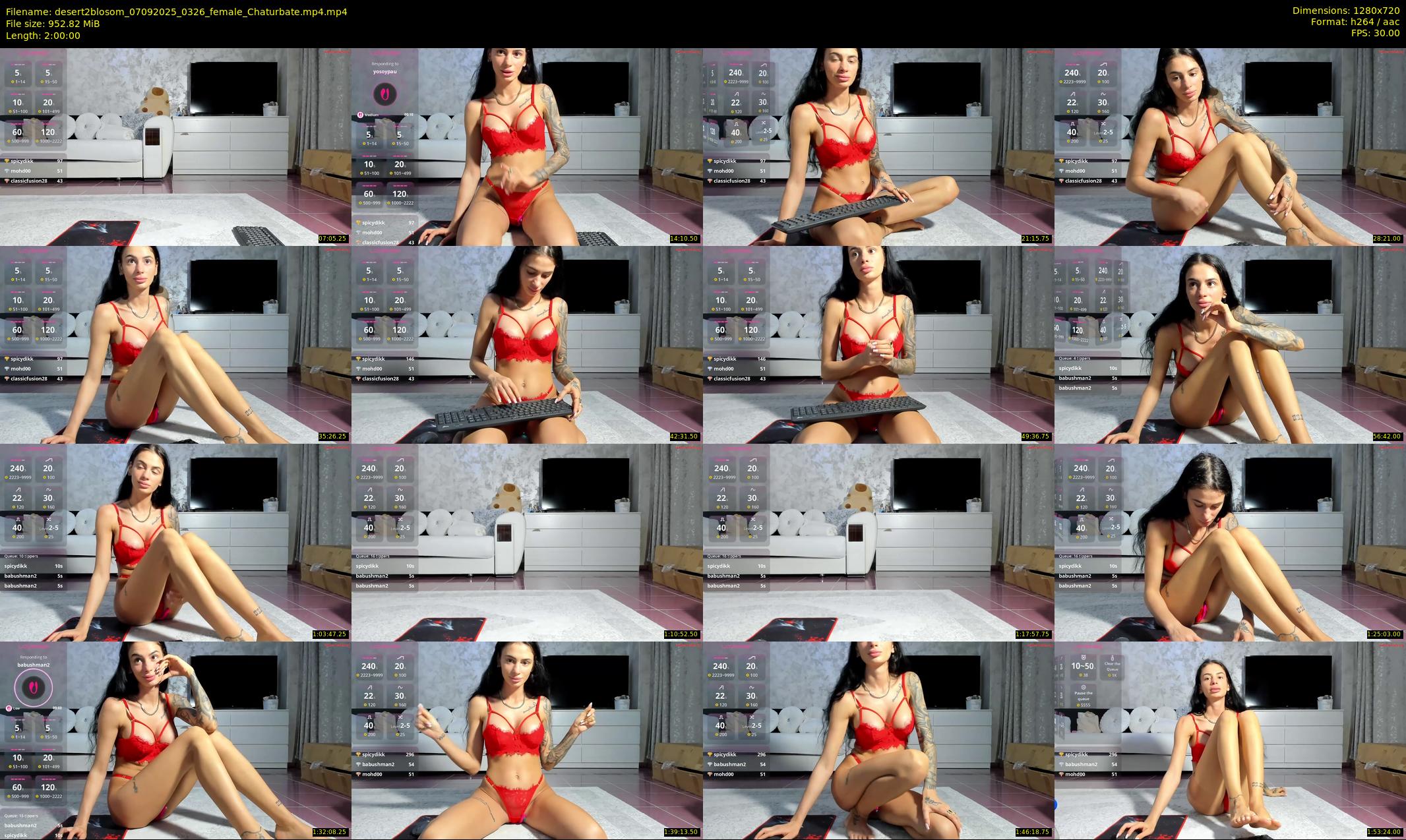 desert2blosom — 120 minute Chaturbate female cam show recording, 720p, Sep 7, 2025