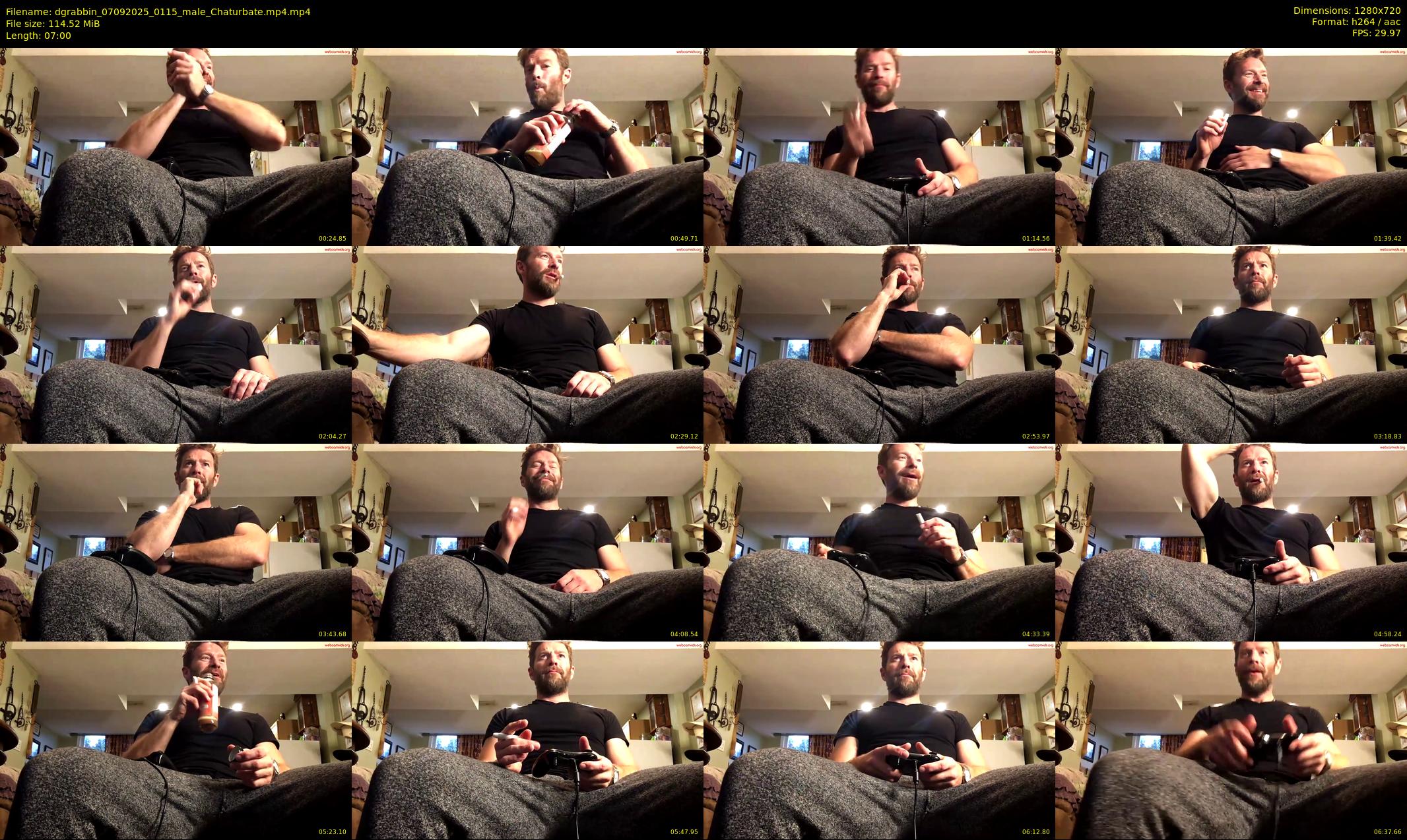 dgrabbin — 7 minute Chaturbate male cam show recording, 720p, Sep 7, 2025
