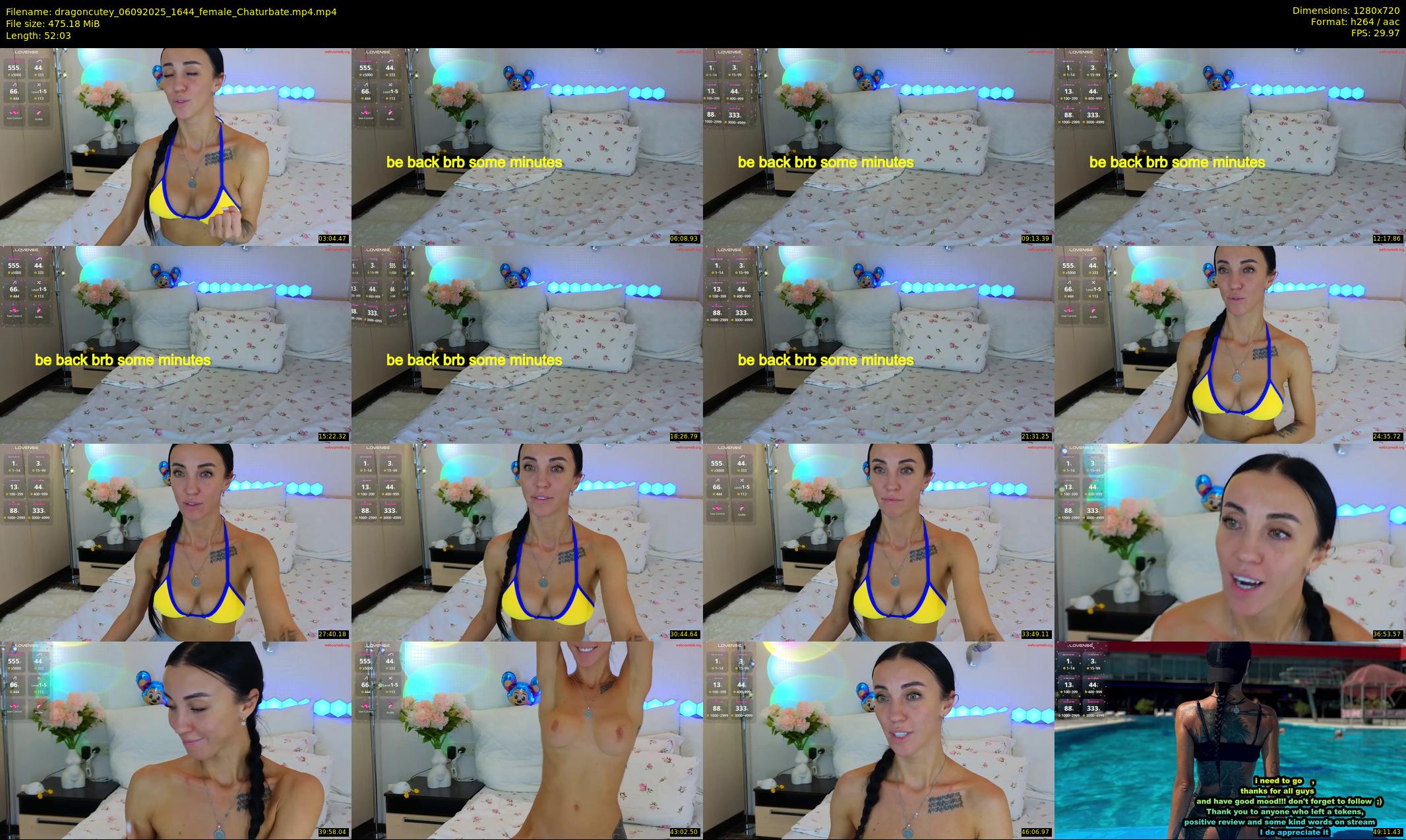 dragoncutey — 53 minute Chaturbate female cam show recording, 720p, Sep 6, 2025