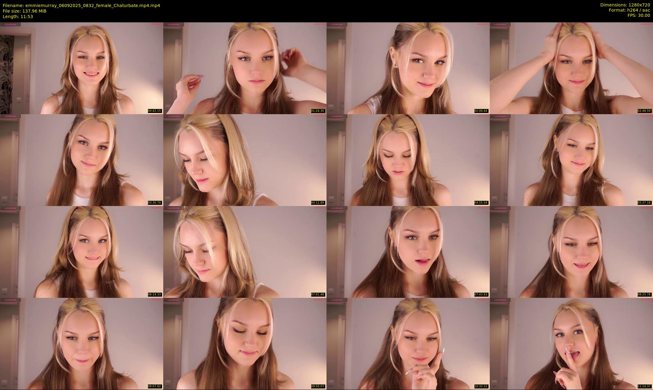 emmiemurray — 12 minute Chaturbate female cam show recording, 720p, Sep 6, 2025