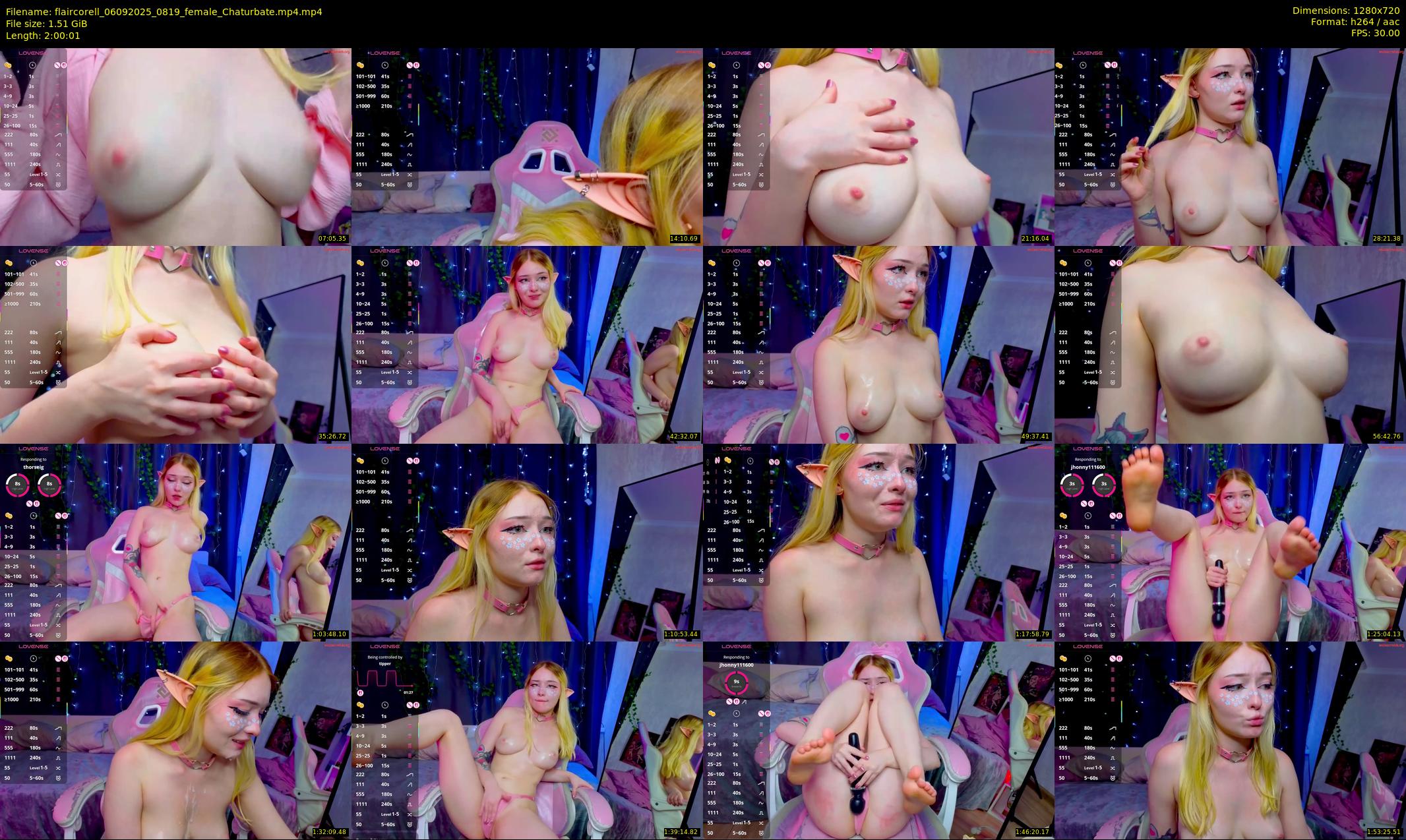 flaircorell — 121 minute Chaturbate female cam show recording, 720p, Sep 6, 2025