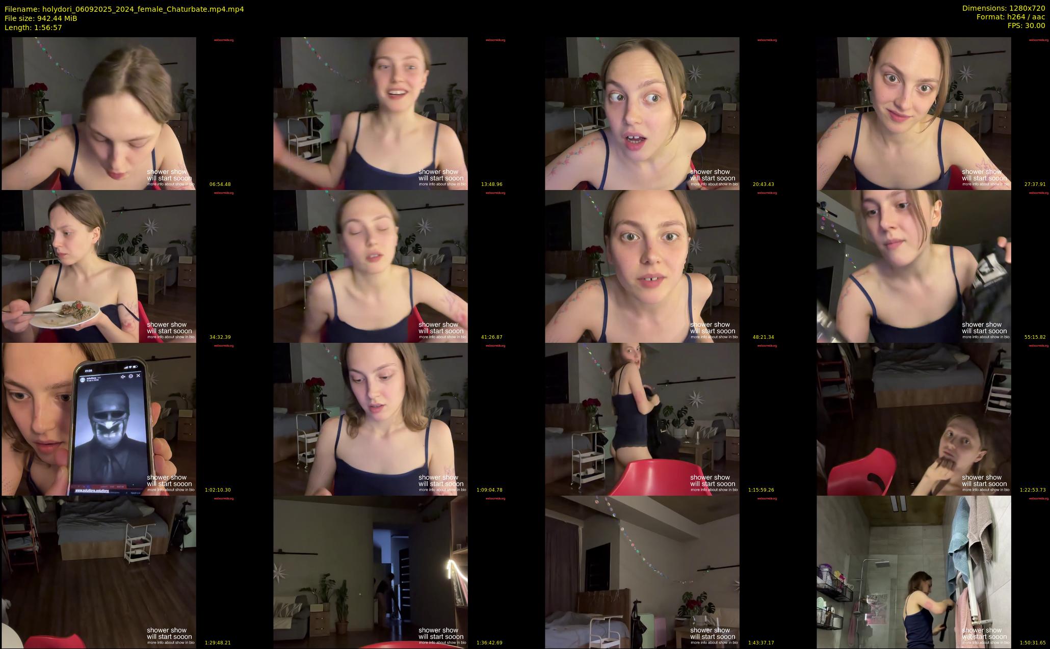 holydori — 117 minute Chaturbate female cam show recording, 720p, Sep 6, 2025